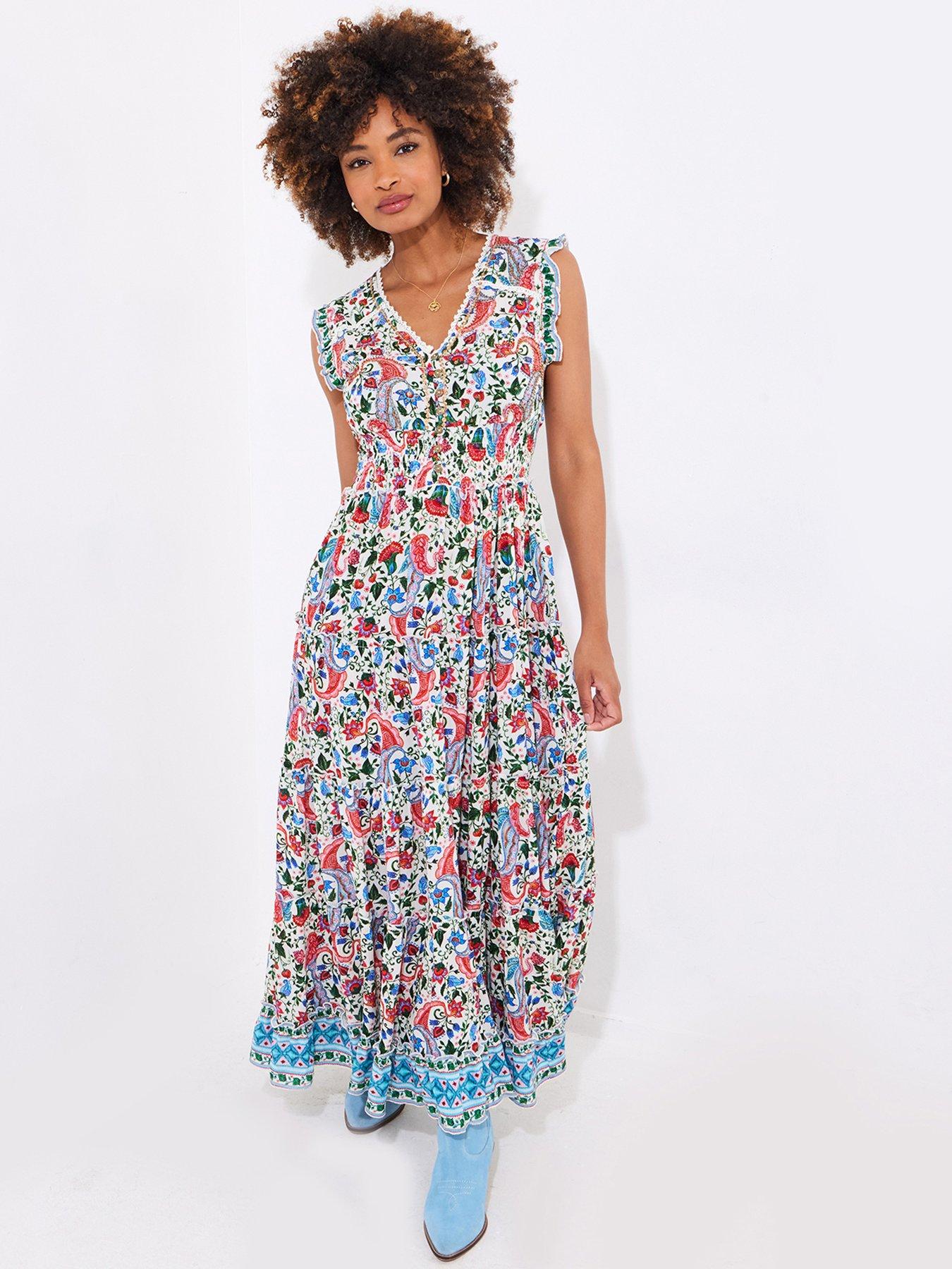 Joe Browns Flora Beaded Maxi Dress - Cream | Very