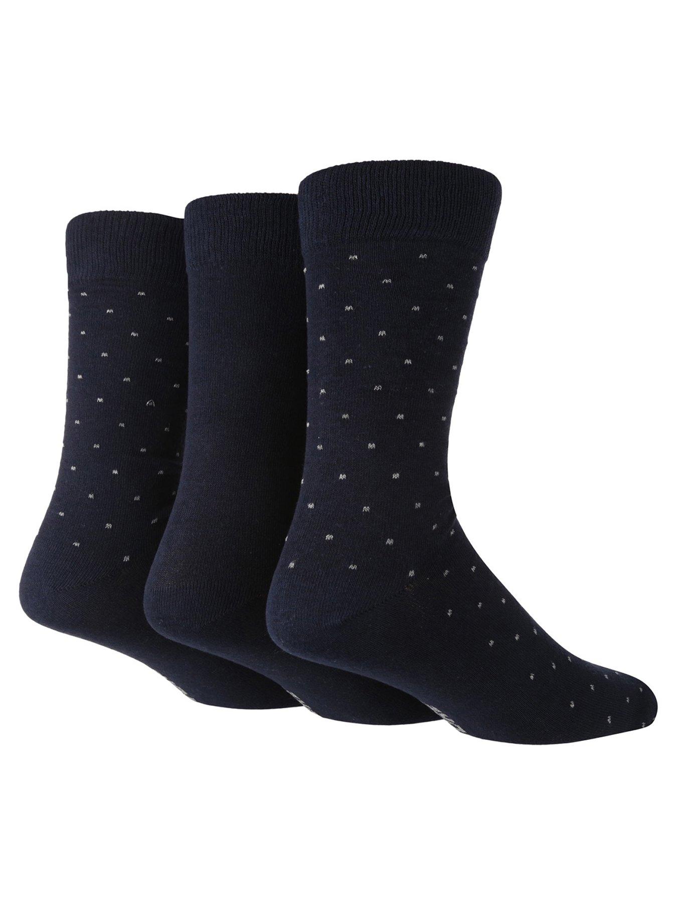 undefined TORE Jacquard Crew Socks 3 Pack - Navy