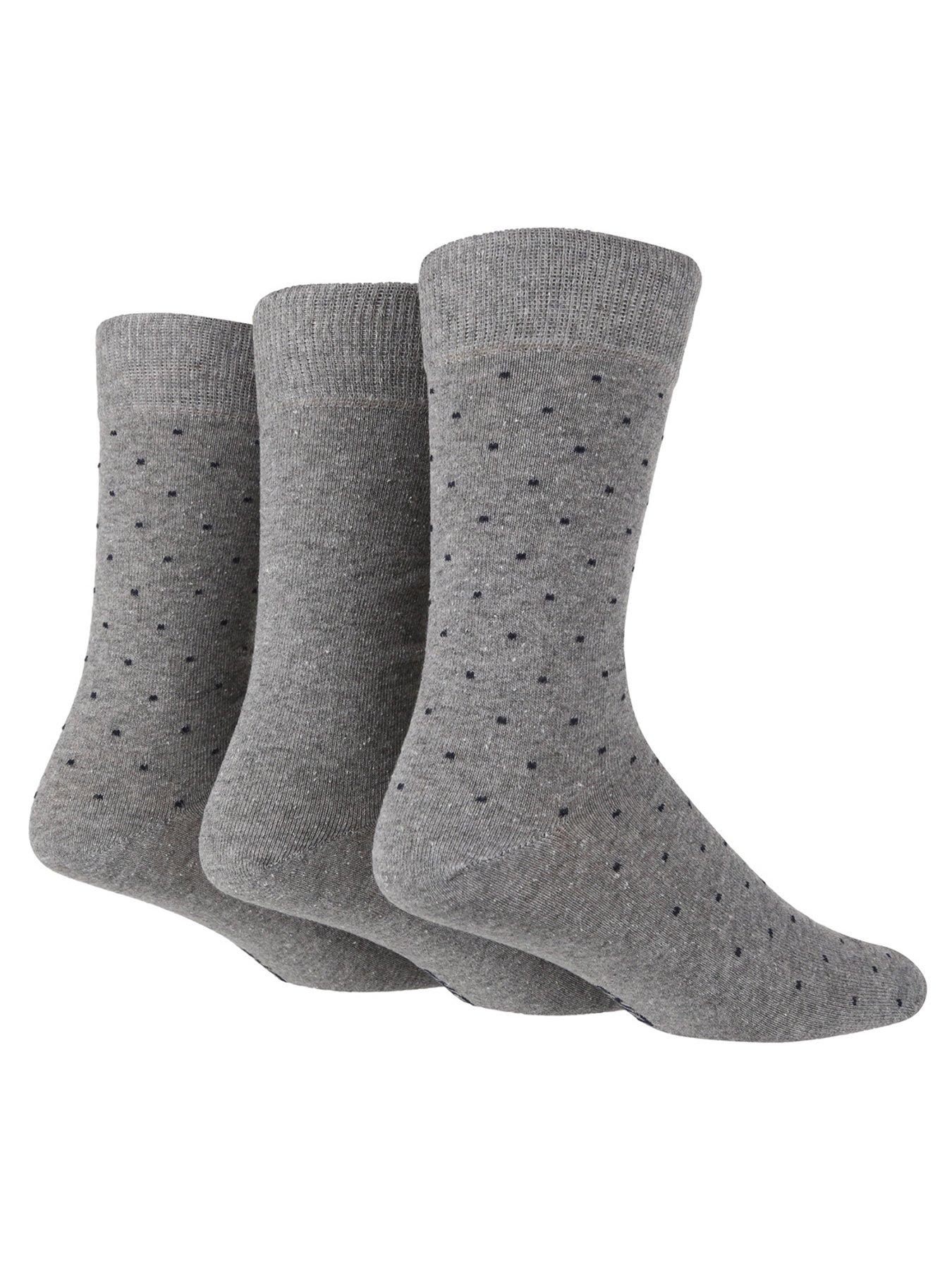 undefined TORE Jacquard Crew Socks 3 Pack - Grey