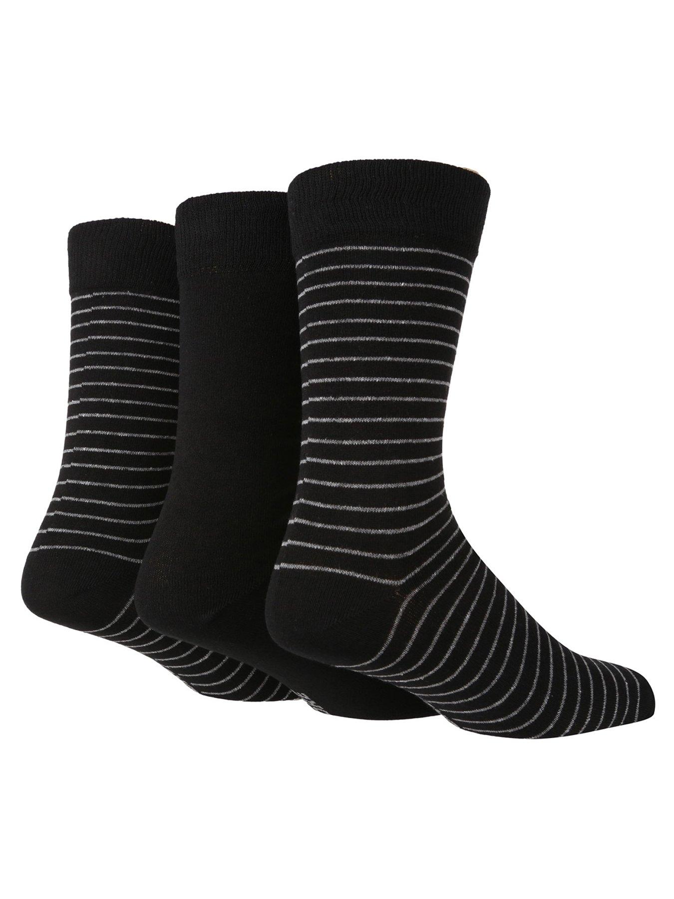undefined TORE Jacquard Crew Socks 3 Pack - Black