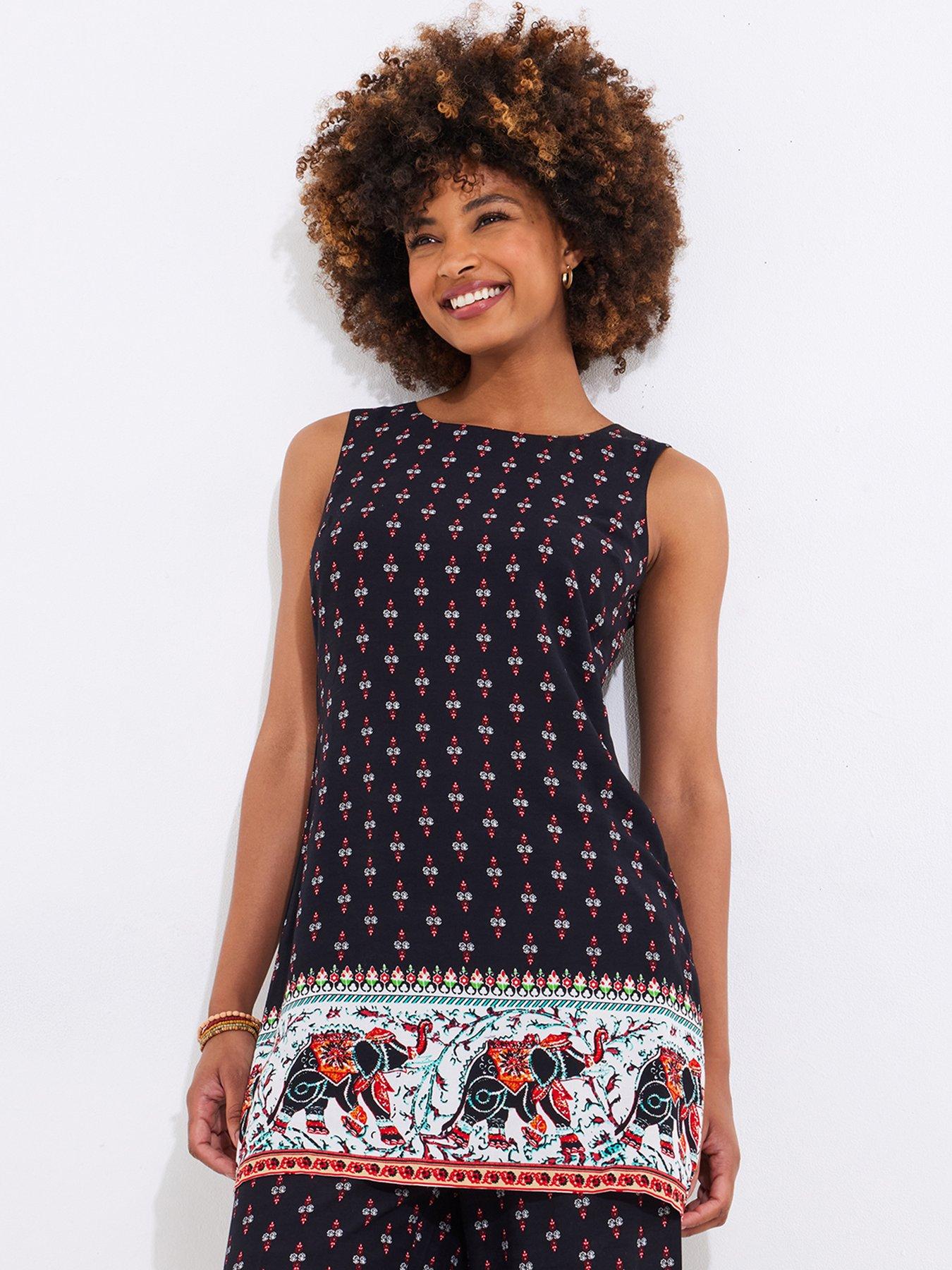 Elephants Structured Cotton Tunic