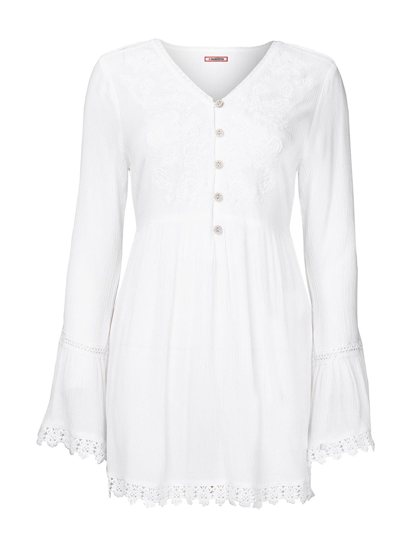 Image 5 of 5 of Joe Browns Ever So Pretty Embroidered Tunic Top - White