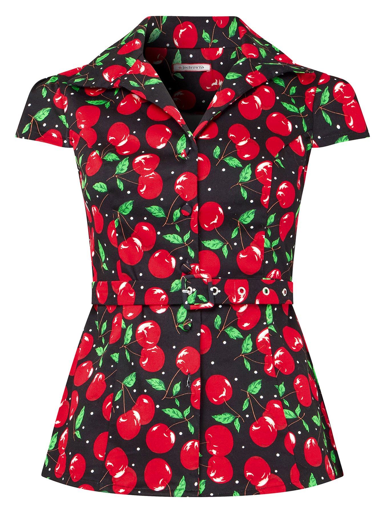 Image 5 of 5 of Joe Browns Cherie Vintage Style Stretch Cotton Top - Red