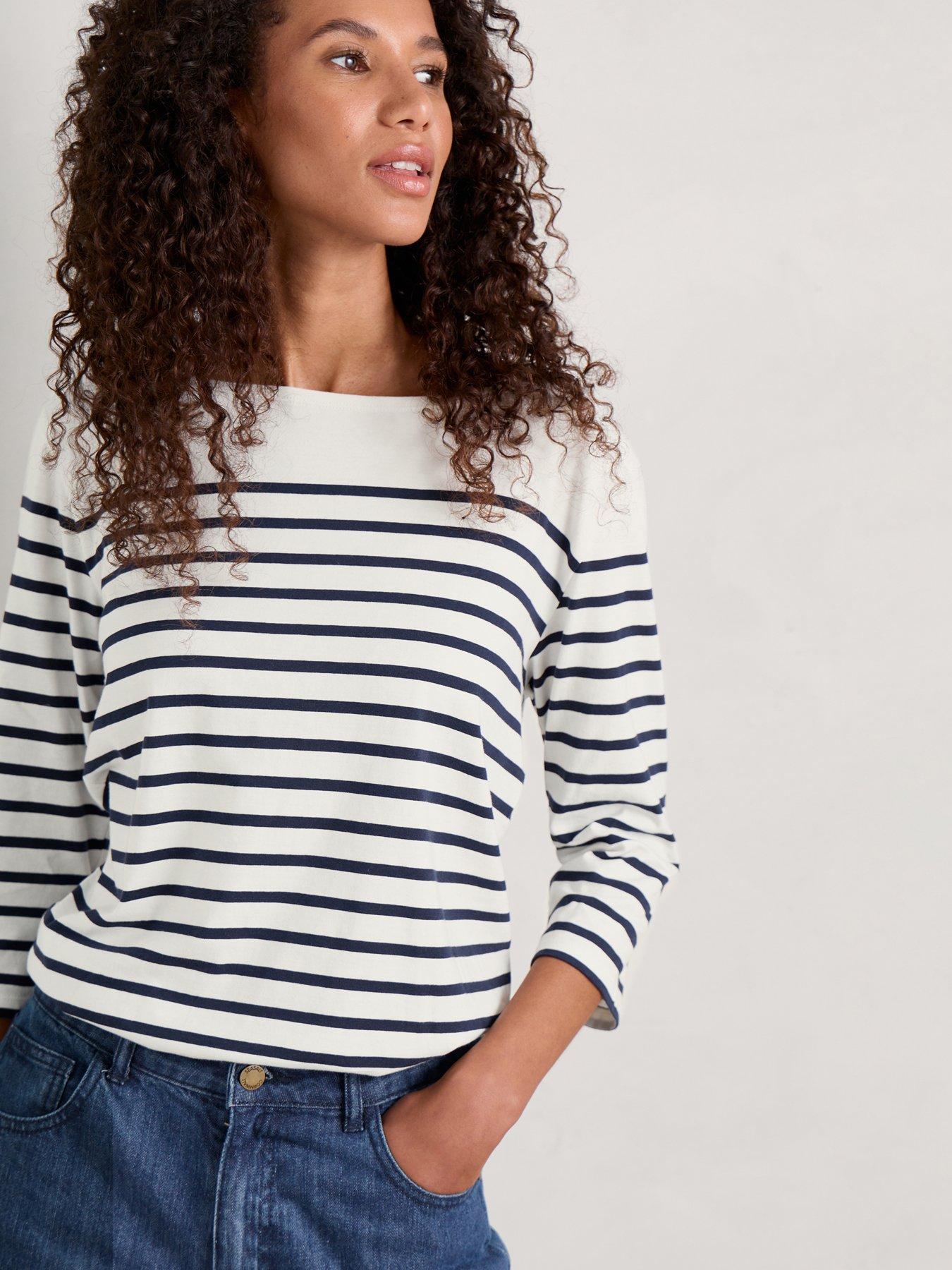 undefined Long Sleeved Striped - White
