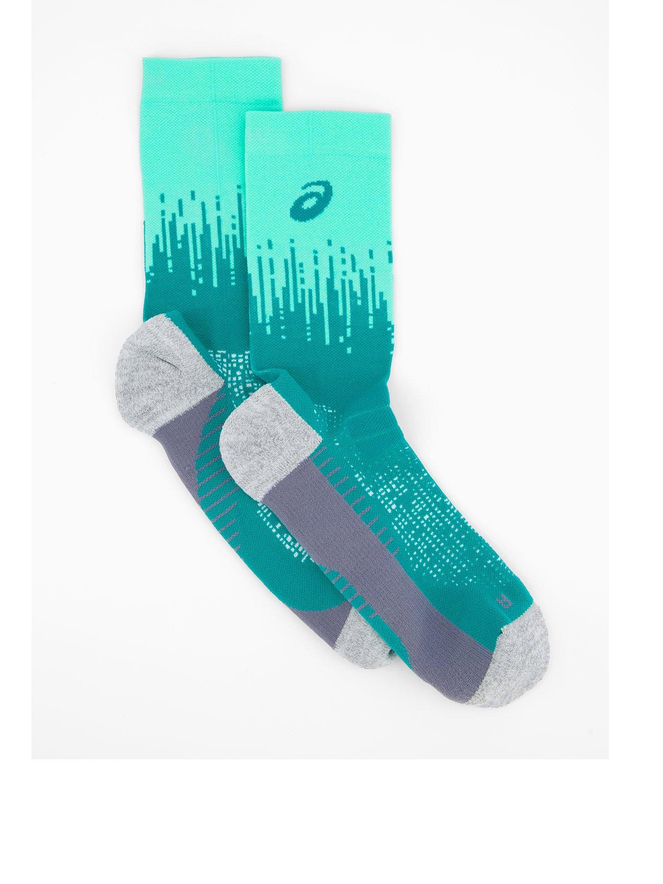 undefined Unisex Running Crew Socks - Wave Teal/illuminate Mint