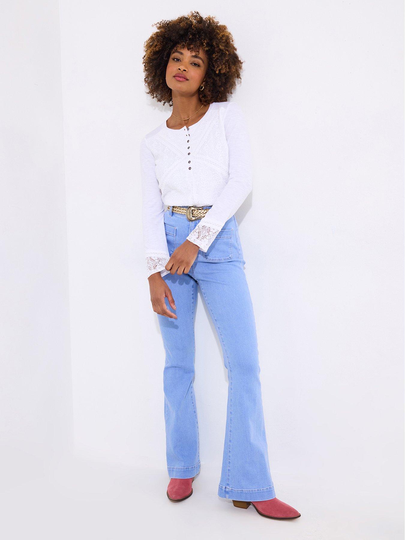 Image 4 of 5 of Joe Browns Lyla Cut-about Lace Jersey Top - White