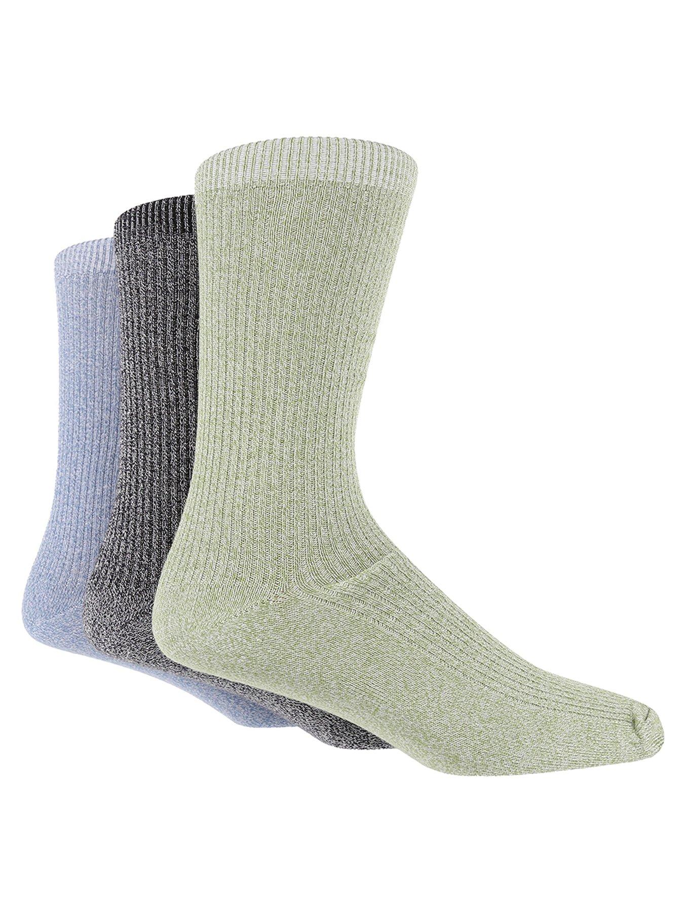undefined 3 Pack Bamboo Rib Leisure Crew Socks - Multi
