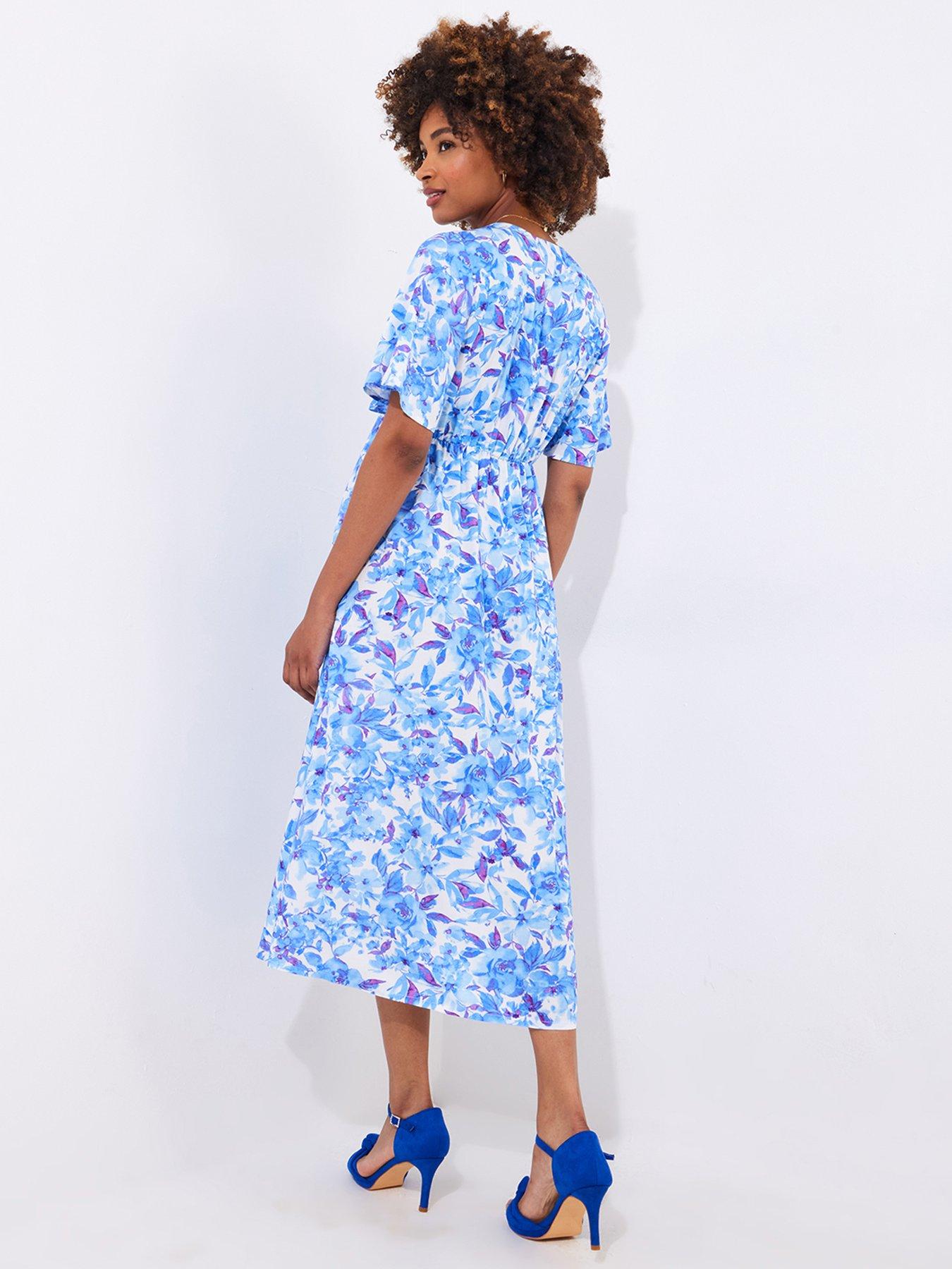 Image 2 of 5 of Joe Browns Olivia Floral Printed Midi Dress - Blue