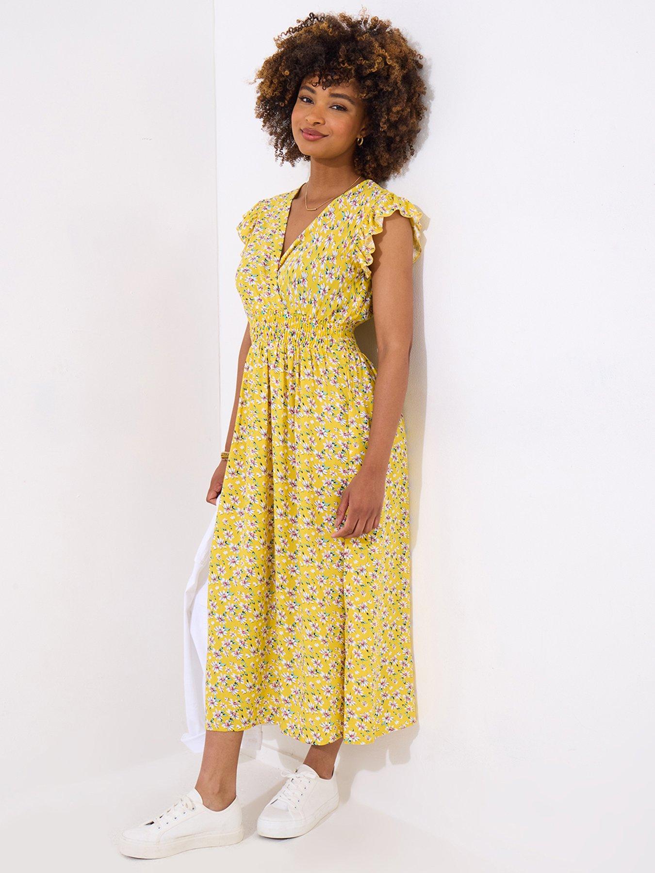 Image 1 of 5 of Joe Browns Sunshine Skies Ditsy Dress - Yellow