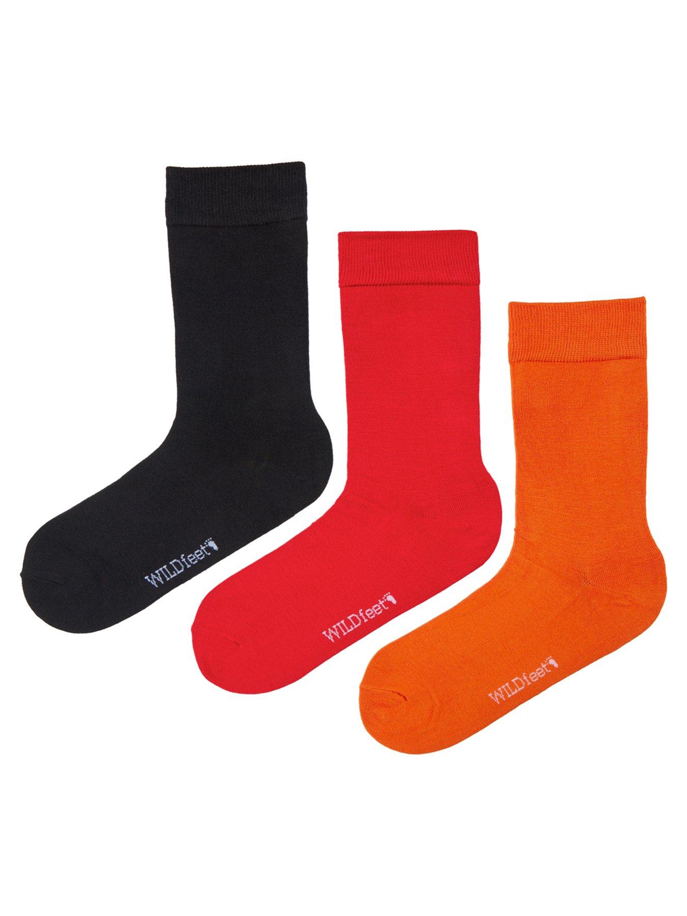 Image 2 of 3 of Wild Feet 3 Pack Bamboo Crew Socks - Multi