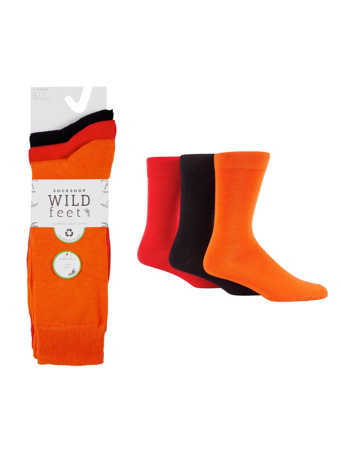 Image 3 of 3 of Wild Feet 3 Pack Bamboo Crew Socks - Multi