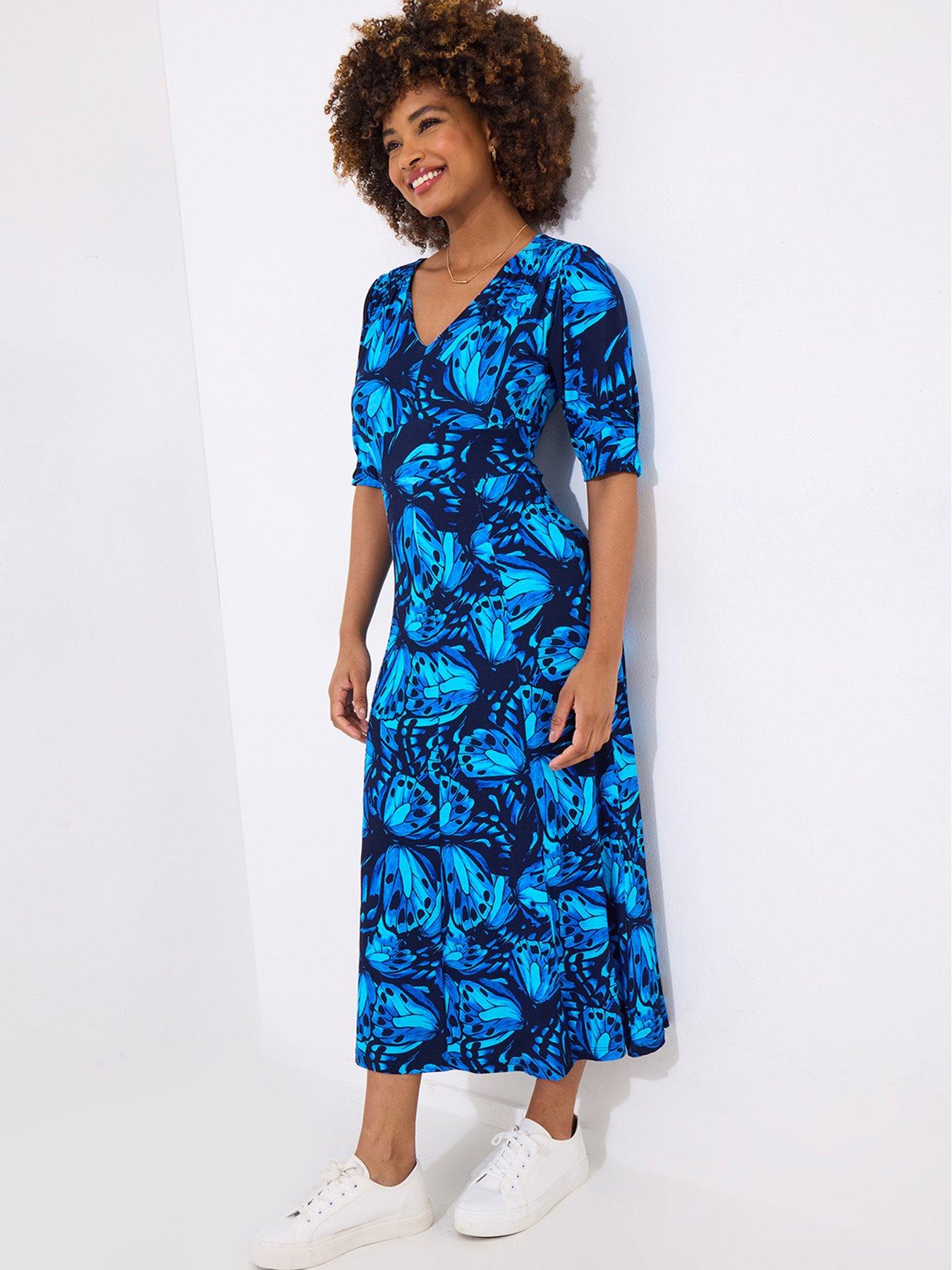Image 2 of 5 of Joe Browns Butterfly Wings Jersey Dress - Blue