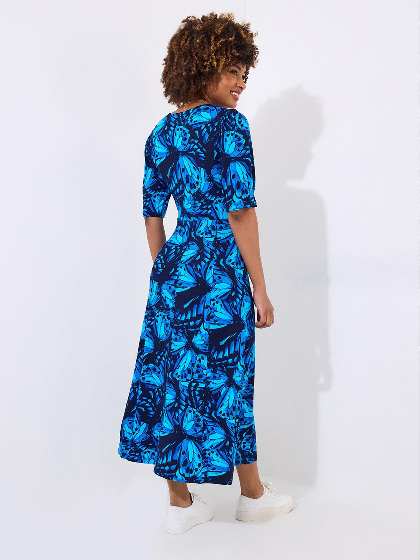 Image 3 of 5 of Joe Browns Butterfly Wings Jersey Dress - Blue