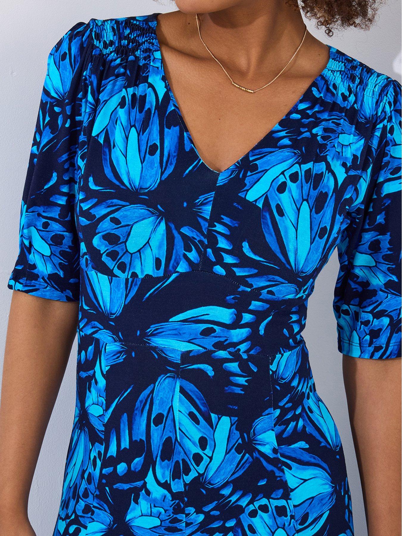 Image 4 of 5 of Joe Browns Butterfly Wings Jersey Dress - Blue
