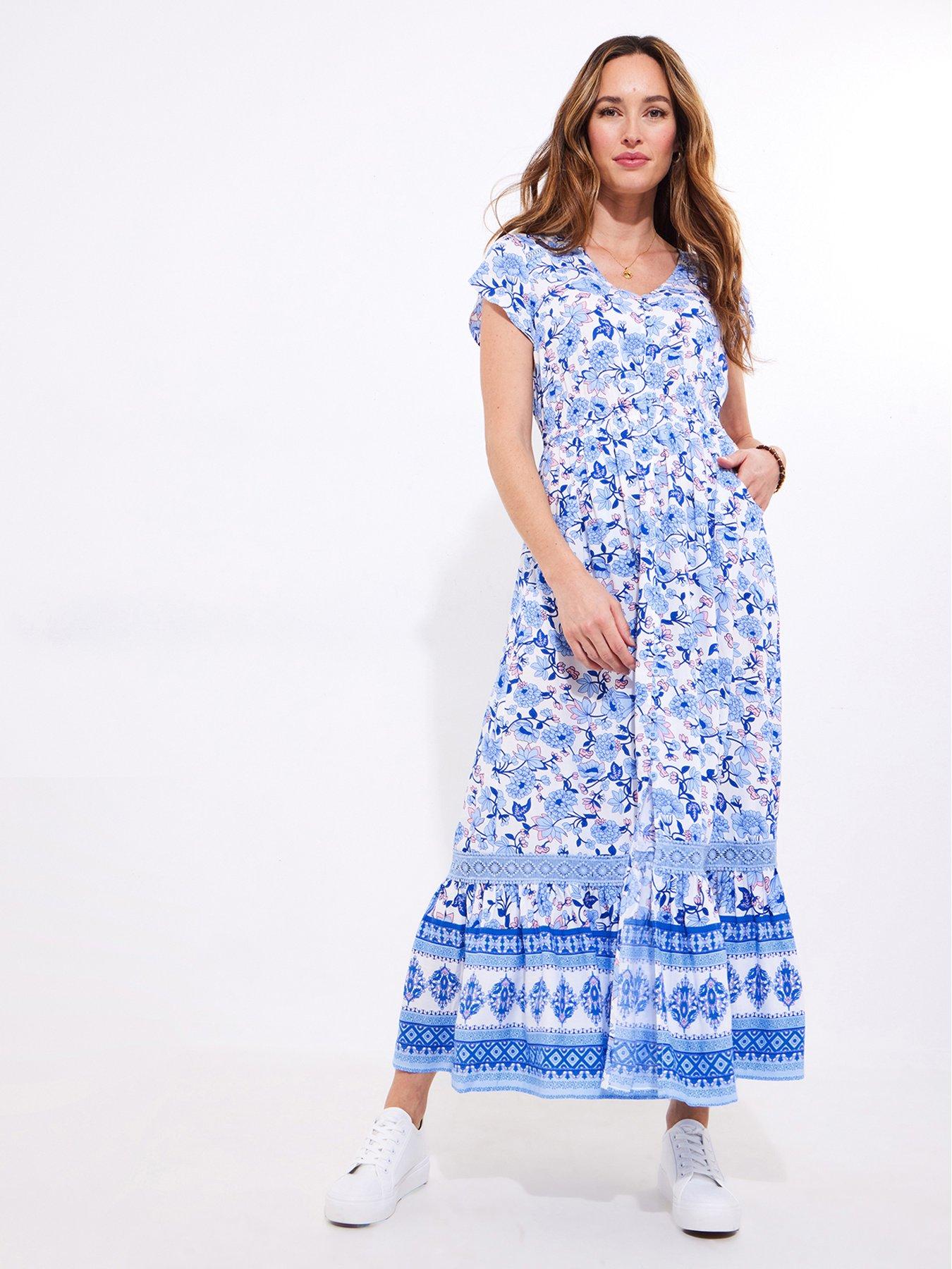 Image 3 of 6 of Joe Browns Lauren Floral Print Maxi Dress - Blue
