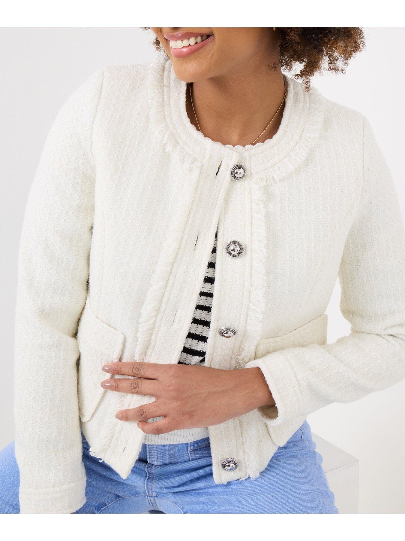 Image 2 of 5 of Joe Browns Matilda Collarless Tweed Jacket - Cream