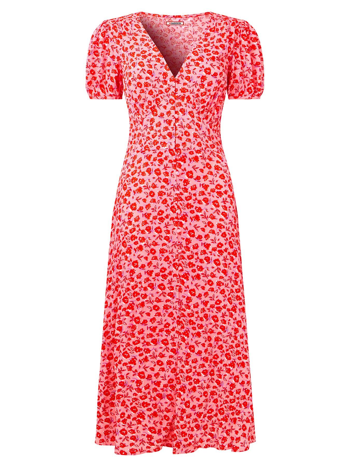 Image 5 of 5 of Joe Browns Roses Are Red Floral Printed Midi Dress - Red