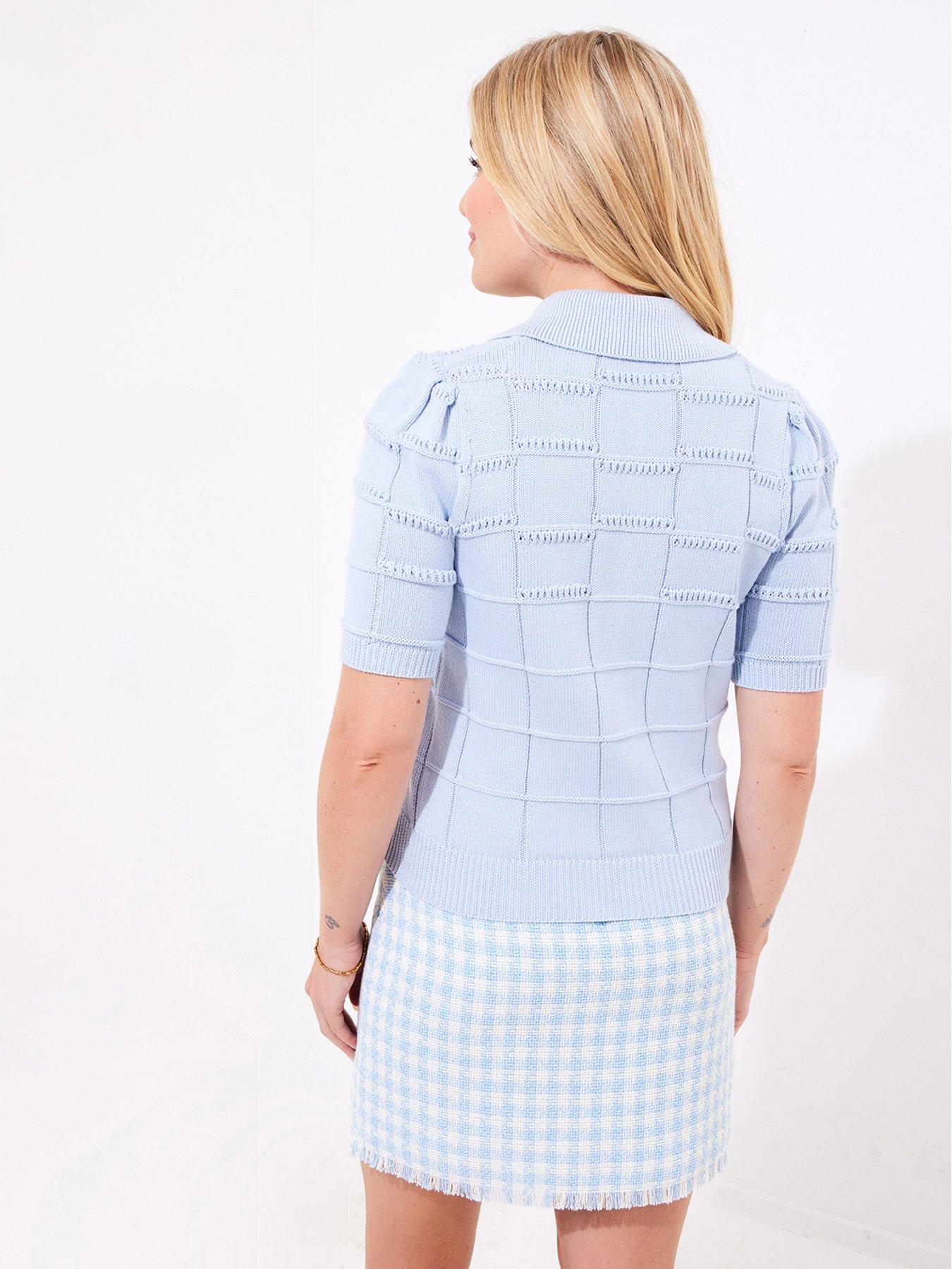 Image 2 of 6 of Joe Browns Betsy Embellished Short Sleeve Cardigan - Blue