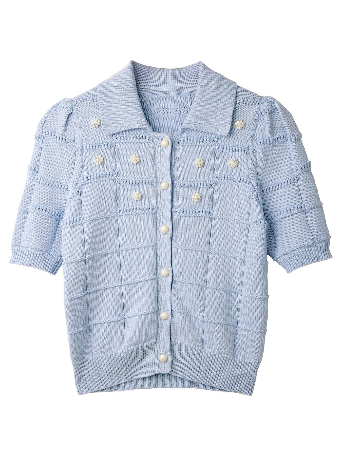 Image 6 of 6 of Joe Browns Betsy Embellished Short Sleeve Cardigan - Blue