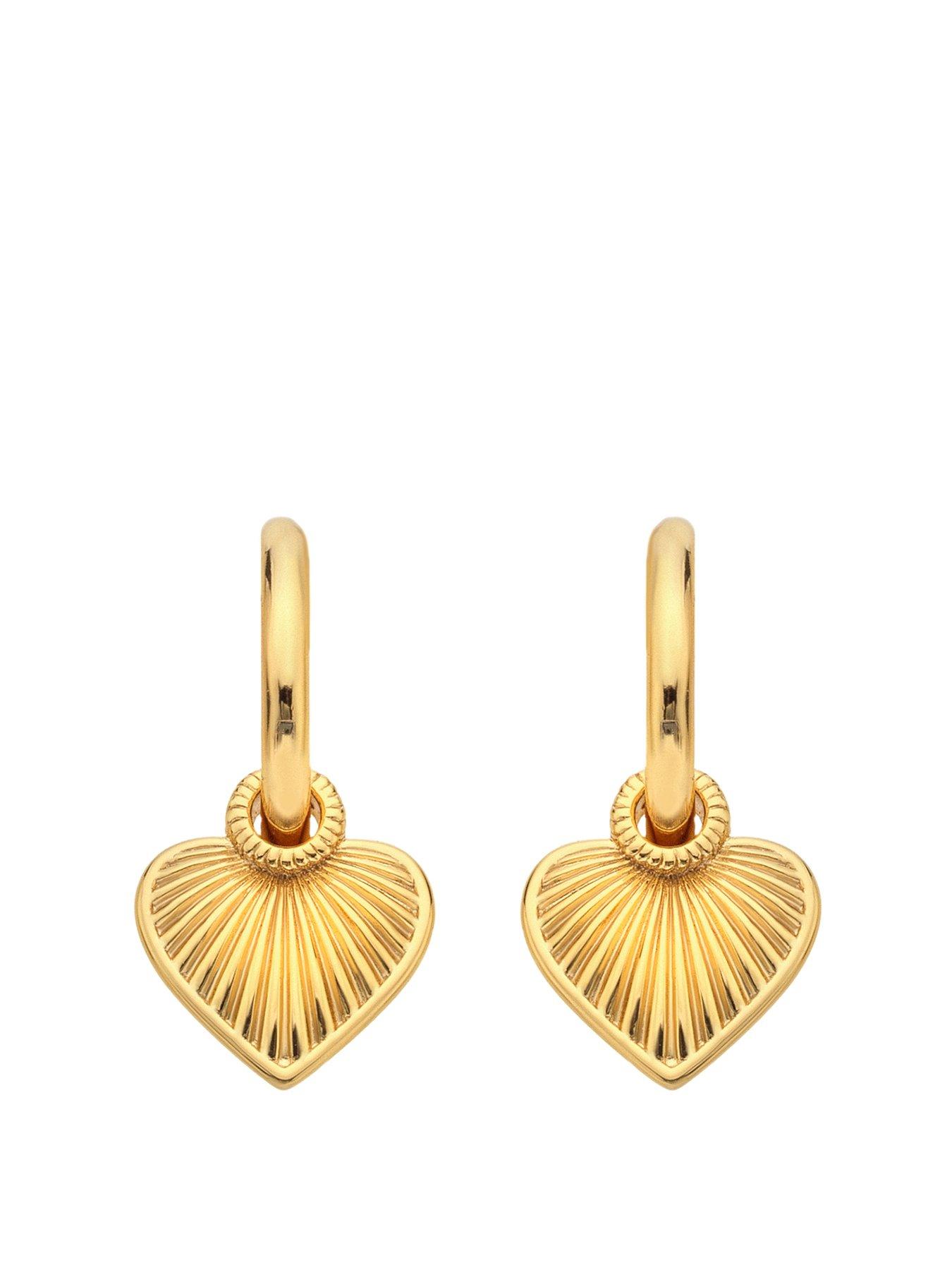 Product photograph of Hot Diamonds Hd X Jj Essence Heart Huggie Earrings from very.co.uk