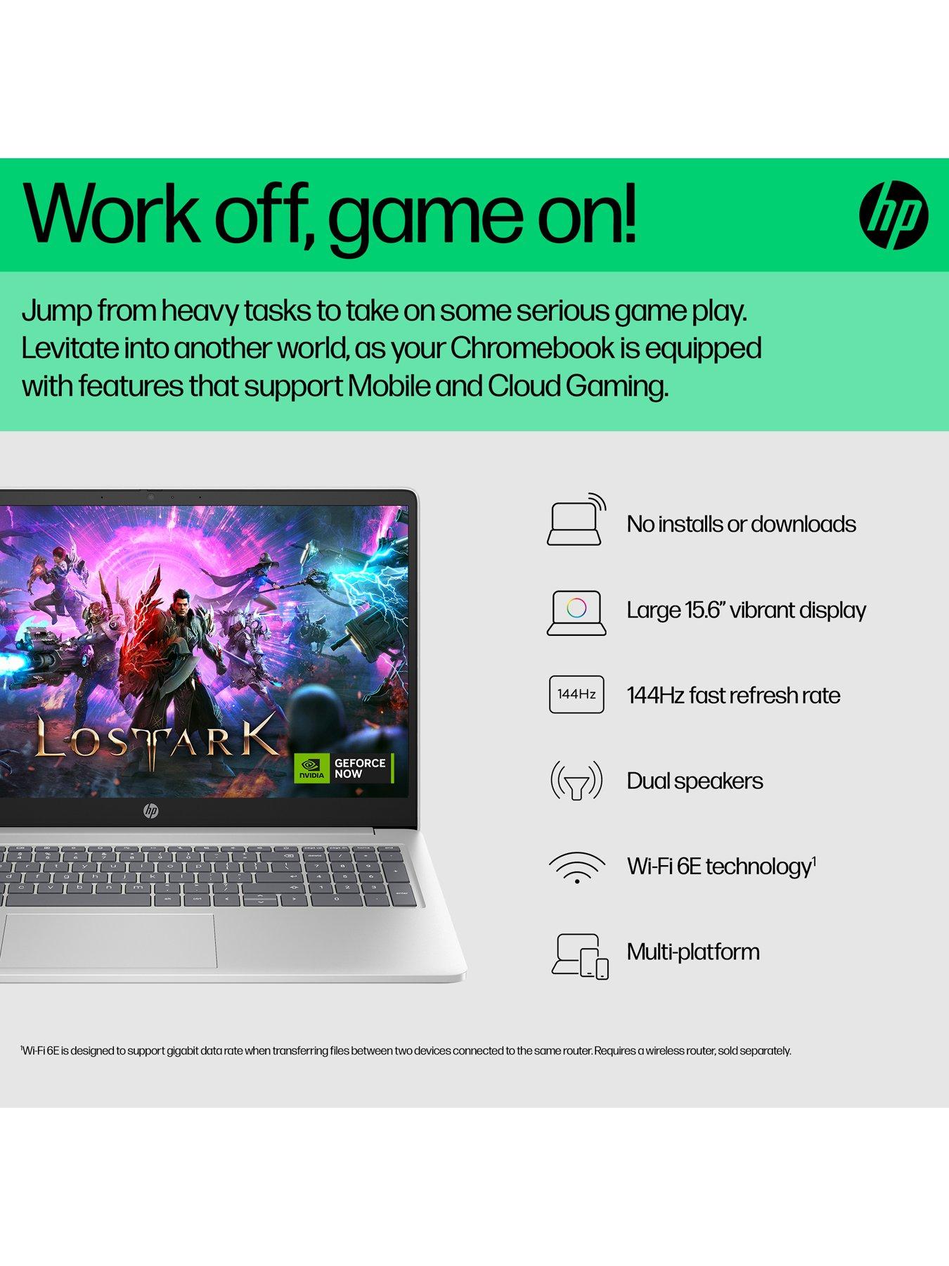 Image 3 of 8 of HP Chromebook 15a-nb0006na - 15.6in HD, Intel N100, 4GB RAM,&nbsp;128GB SSD - Silver