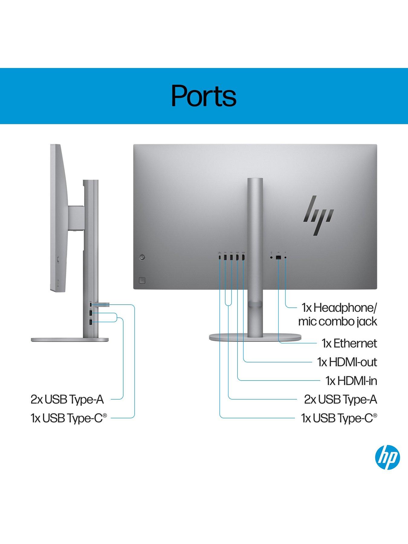 Image 4 of 8 of HP OmniStudio X All-in-One 27-cs0002na Desktop PC -&nbsp;27in 4K&nbsp;UHD Antiglare WLED IPS, Intel Core Ultra 5, 16GB RAM, 1TB SSD - Silver