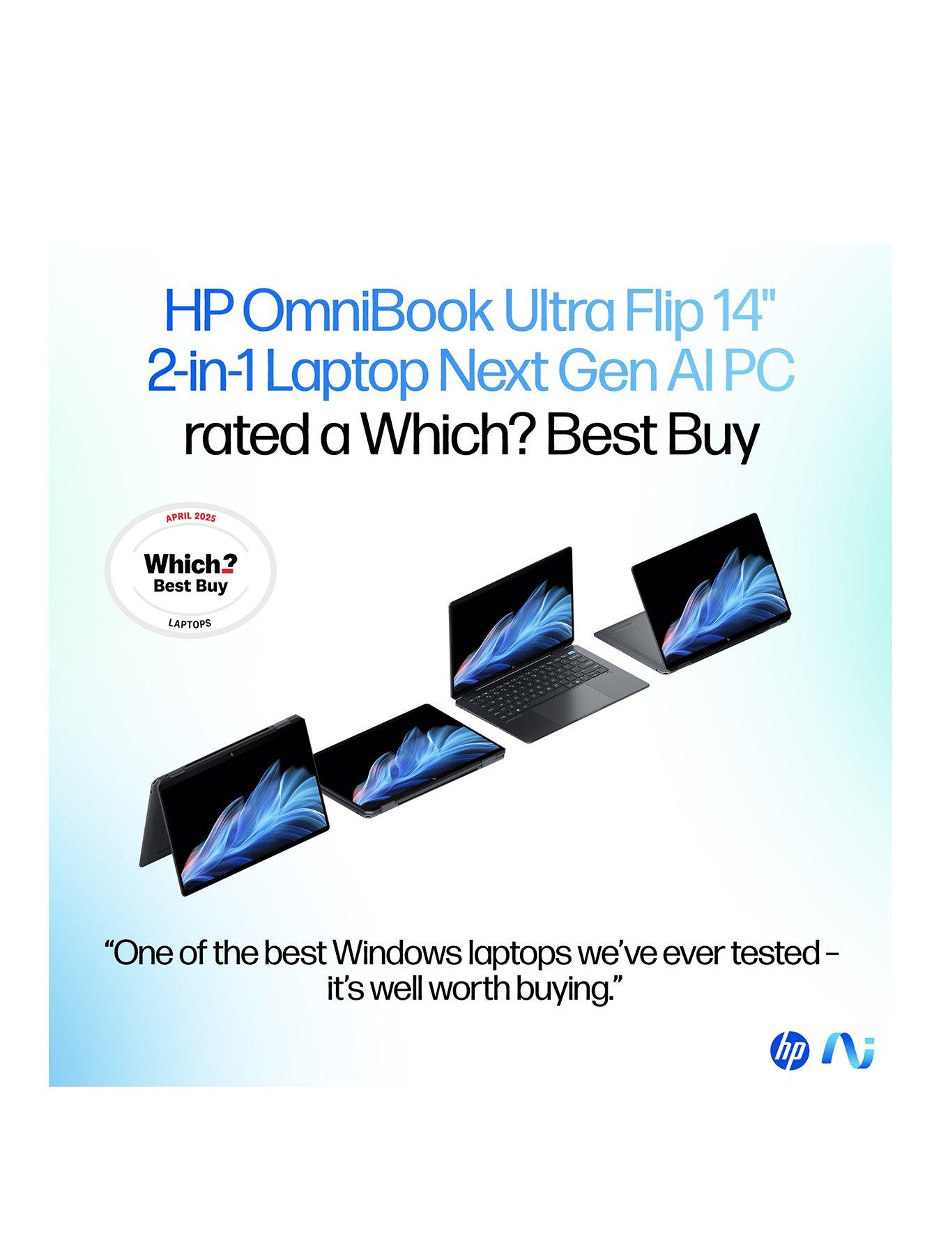Image 3 of 8 of HP OmniBook Ultra Flip 14-fh0006na - Copilot+ PC - Intel&amp;reg; Core&amp;trade; Ultra 7 256V - Intel Arc - 16GB RAM - 1TB SSD - 14in - 2.8K OLED Touchscreen Laptop - Grey