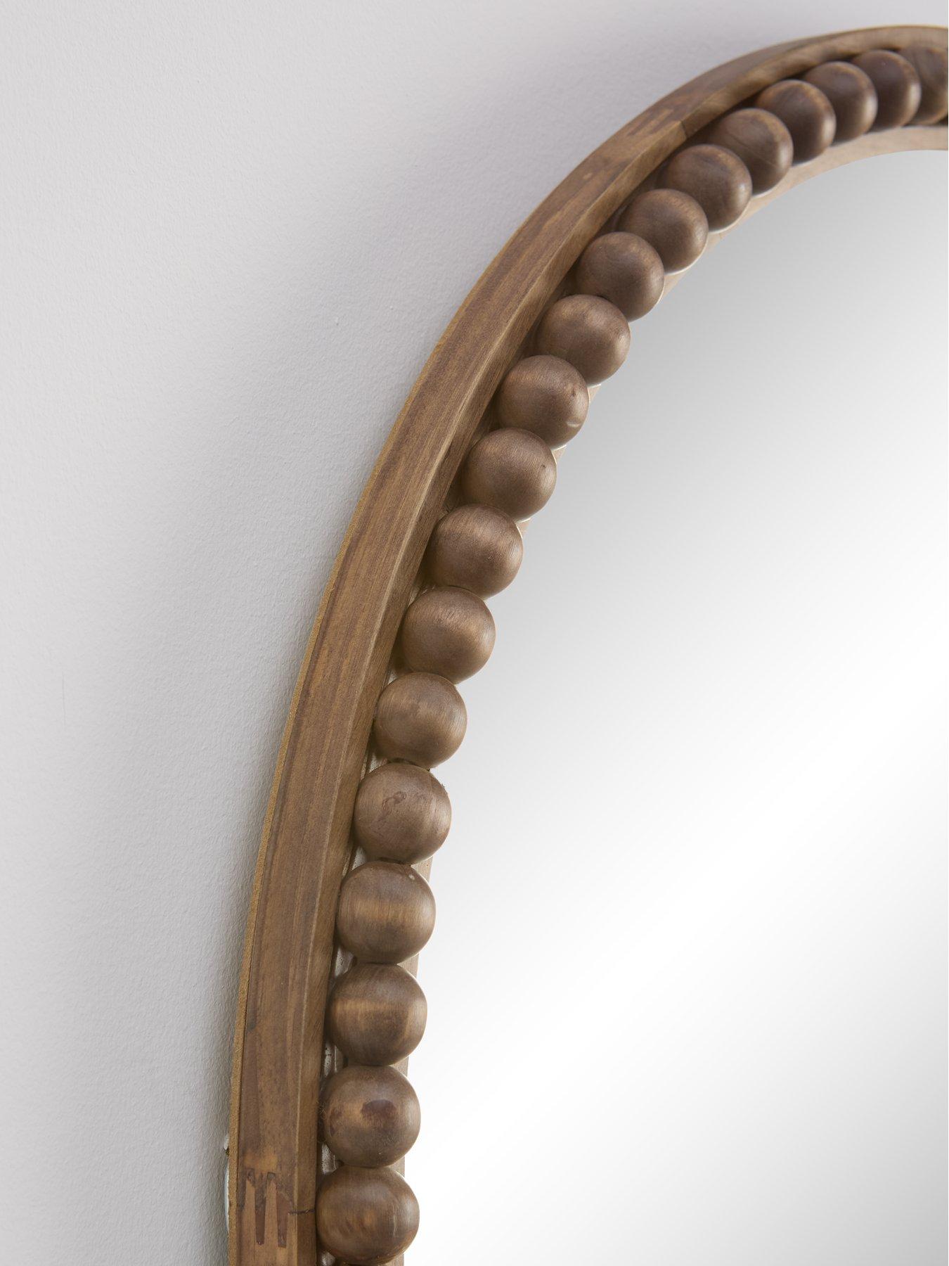 Image 4 of 7 of Very Home Arched Bobbin Wood Mirror 61x91cm