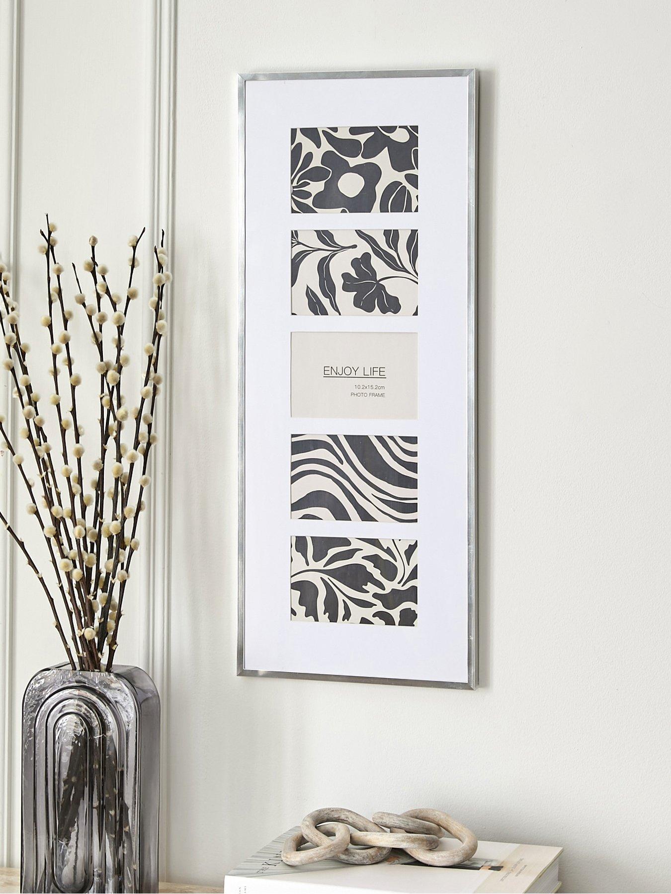 Very Home 5 Photo Silver Gallery Frame 26x64cm