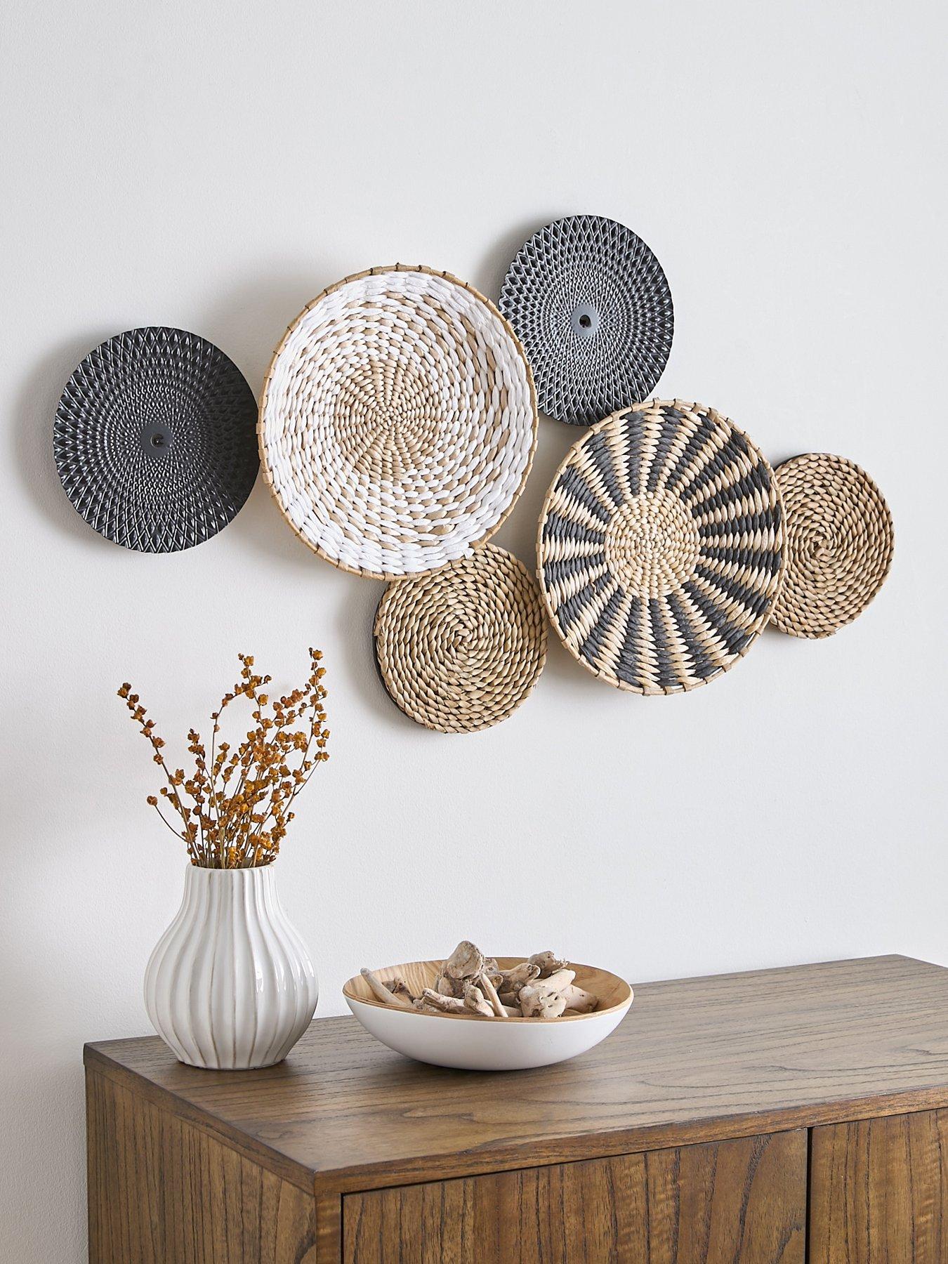 undefined Woven Circle Wall Art 80x45cm