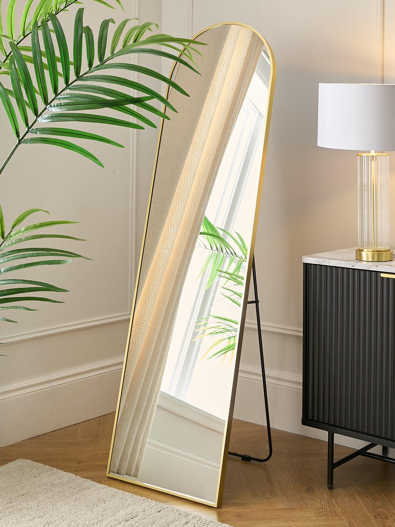 Very Home Gold Rounded Standing Mirror 45x160cm