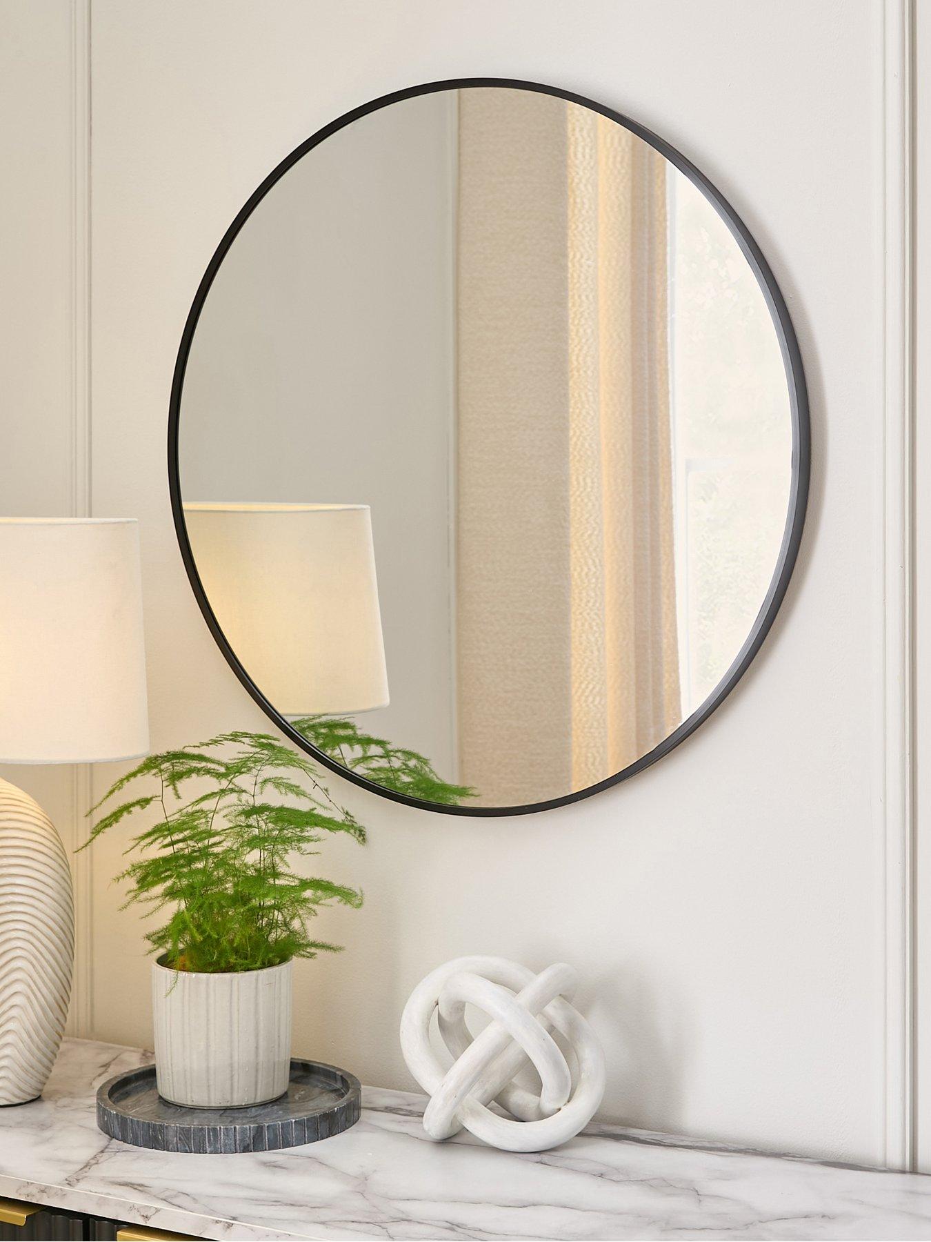 The Very Collection Round Black Mirror 71cm