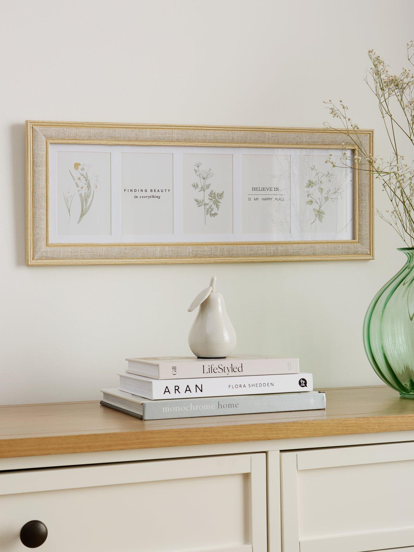 Very Home 5 Photo Linen Edge Frame 58x18cm