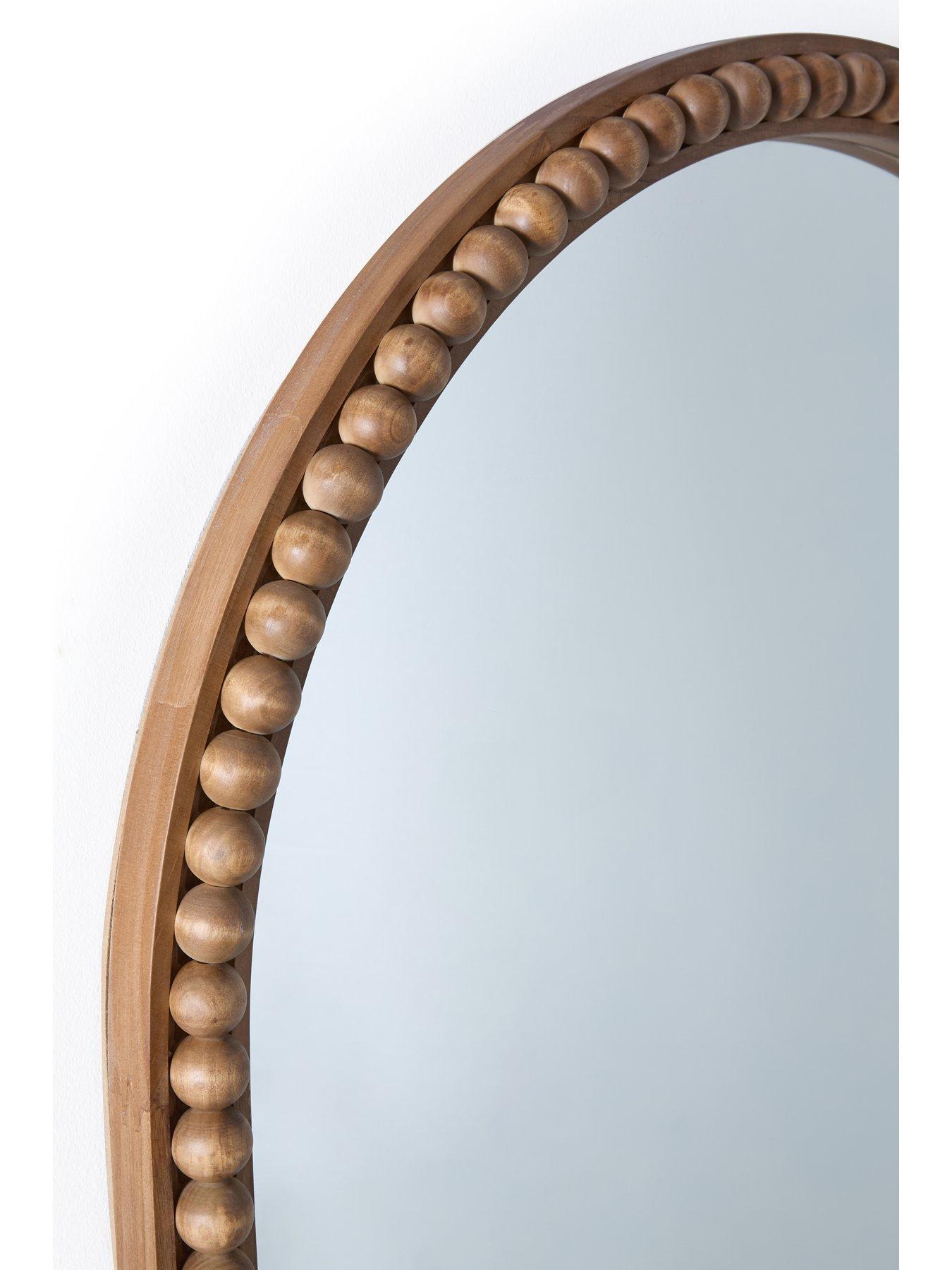 Image 5 of 5 of The Very Collection Arched Bobbin Standing Wood Mirror 66x177cm