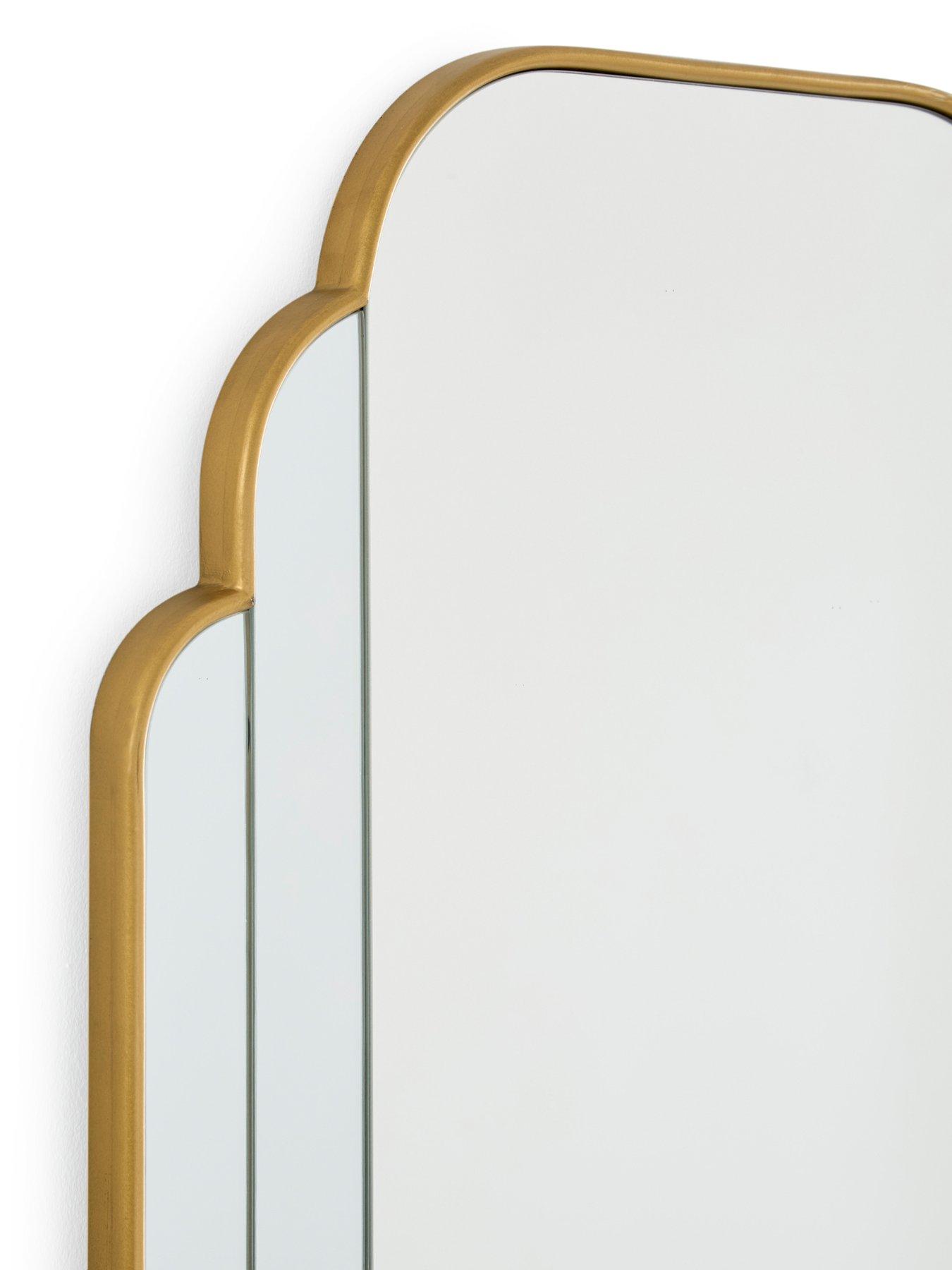 Image 4 of 5 of The Very Collection Fluted Edge Hanging Mirror 50x150cm