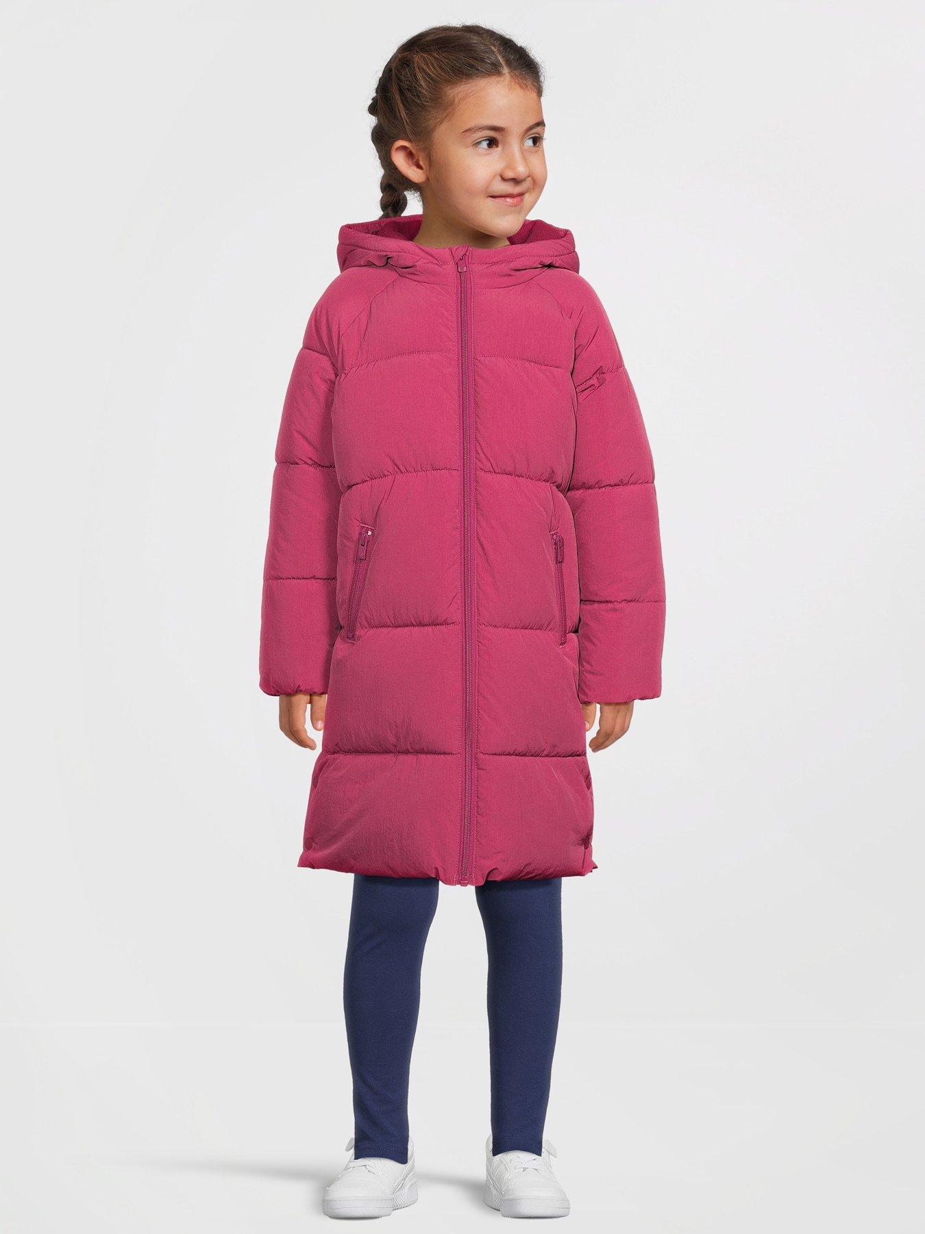 V by Very Girls Shorter Length Padded Heavy Weight Coat - Merlot