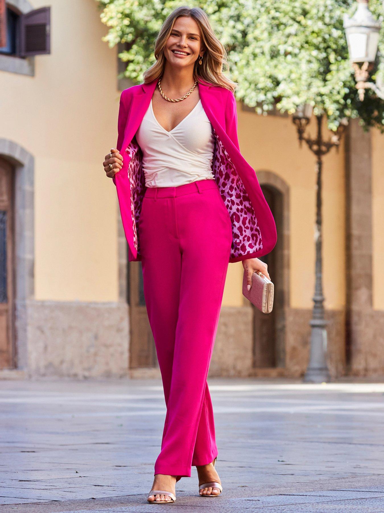 undefined Wide Leg Trouser - Pink