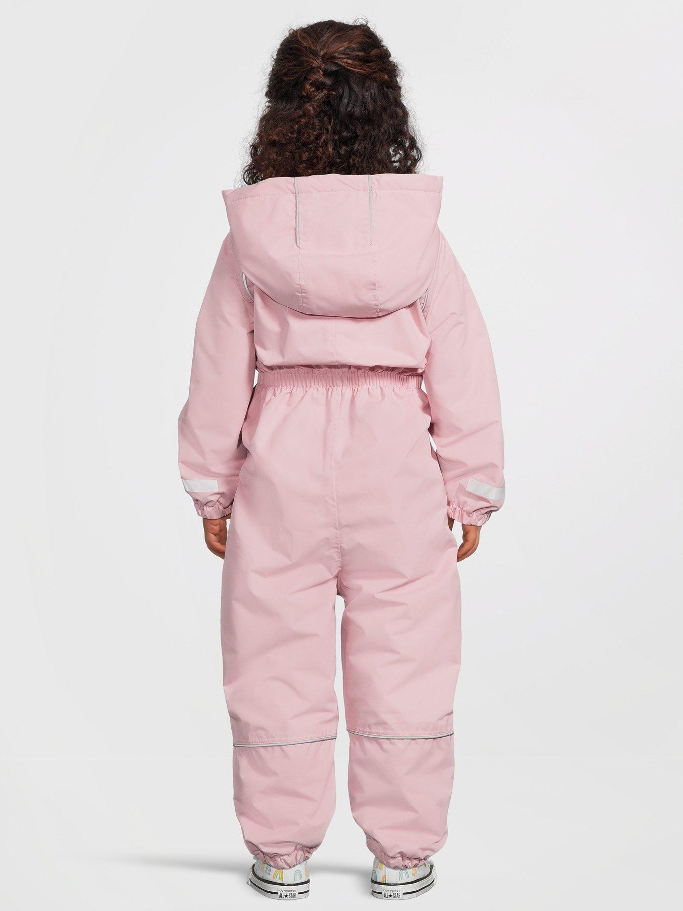 Image 2 of 5 of Mini V by Very Girls Fleece Lined Puddlesuit - Pink