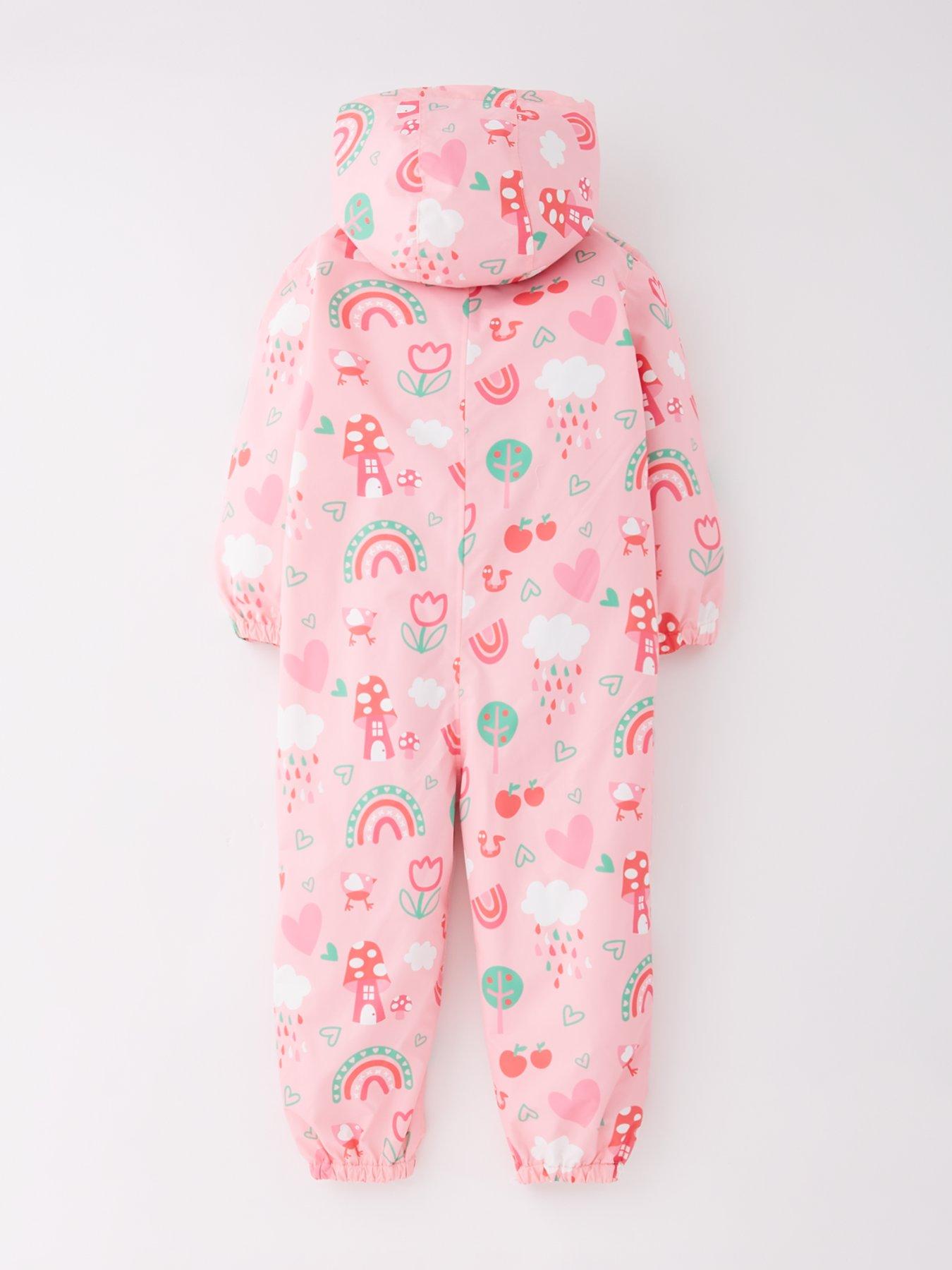 Image 2 of 4 of Mini V by Very Girls Printed Puddlesuit - Pink