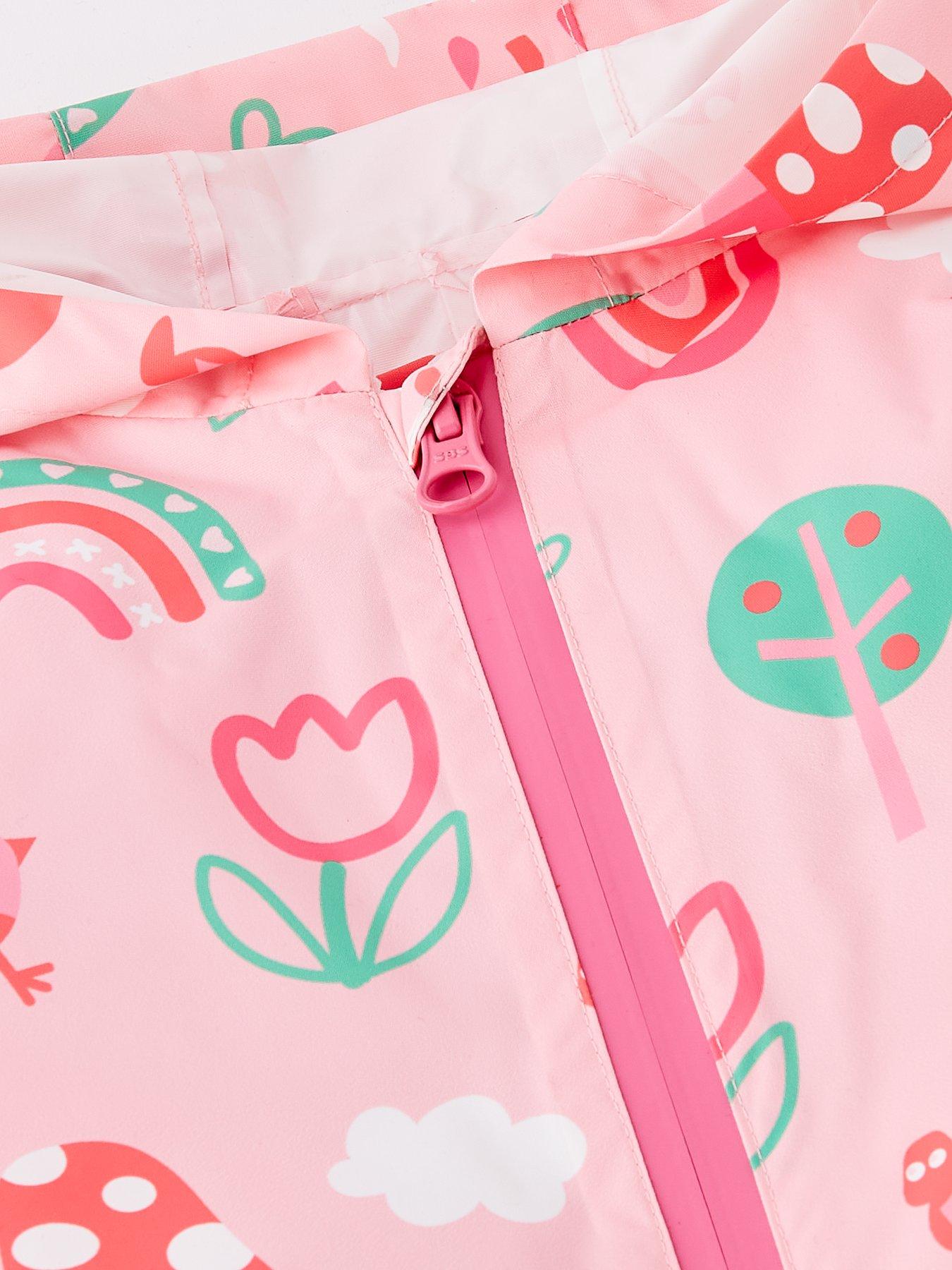 Image 3 of 4 of Mini V by Very Girls Printed Puddlesuit - Pink