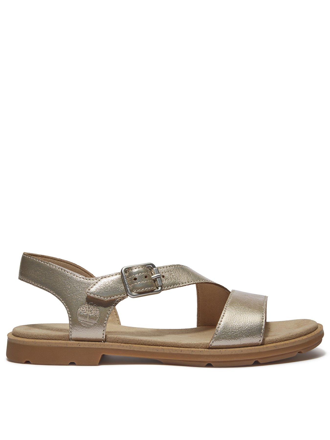 Timberland Calista Bay Backstrap Sandal, Gold, Size 3, Women