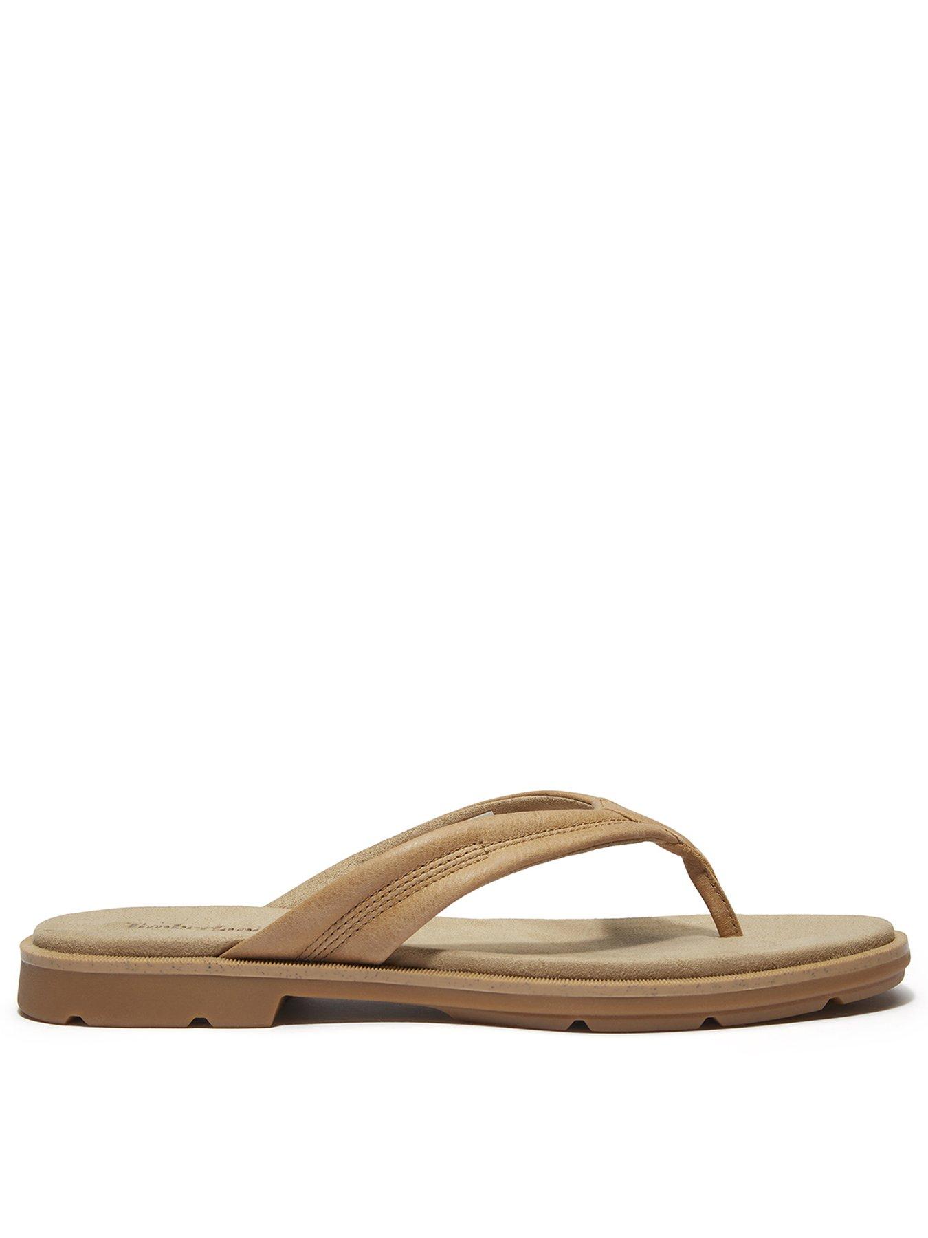 undefined Calista Bay Thong Sandal - Medium Beige Full Grain