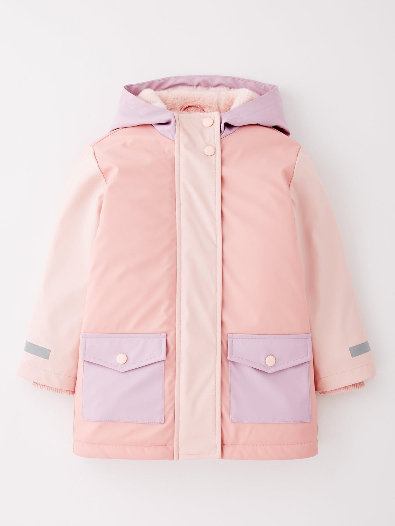 undefined Girls Fleece Lined Raincoat