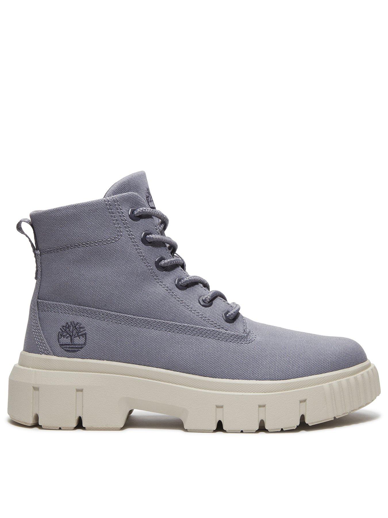 Timberland Greyfield Mid Lace Boot Medium Purple Canvas Very