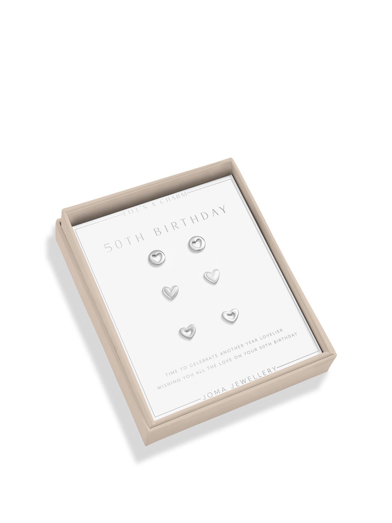 Joma Jewellery LIFES A CHARM 50TH BIRTHDAY 3 Pairs of Earrings