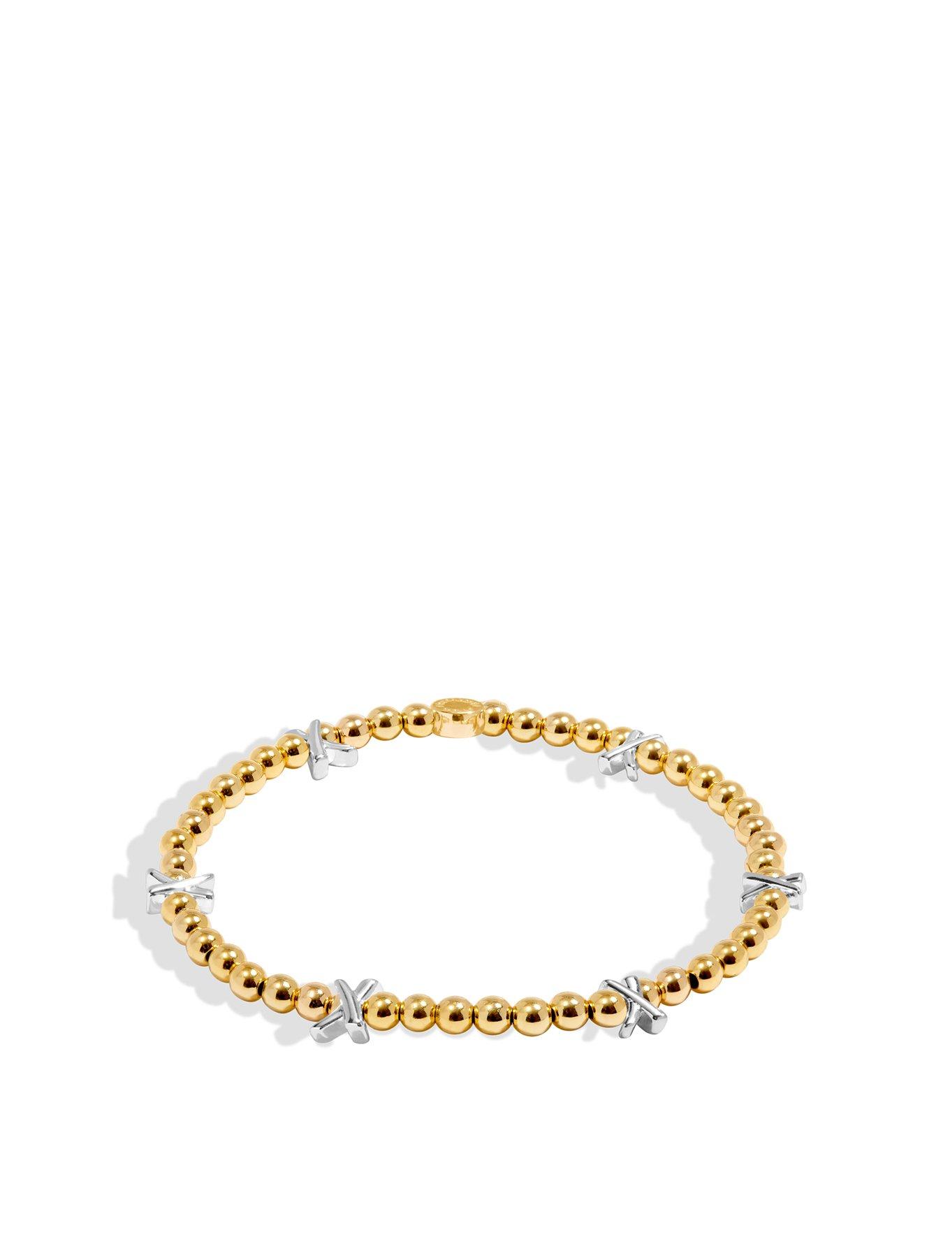 undefined Bracelet Bar Gold Base Silver Kisses
