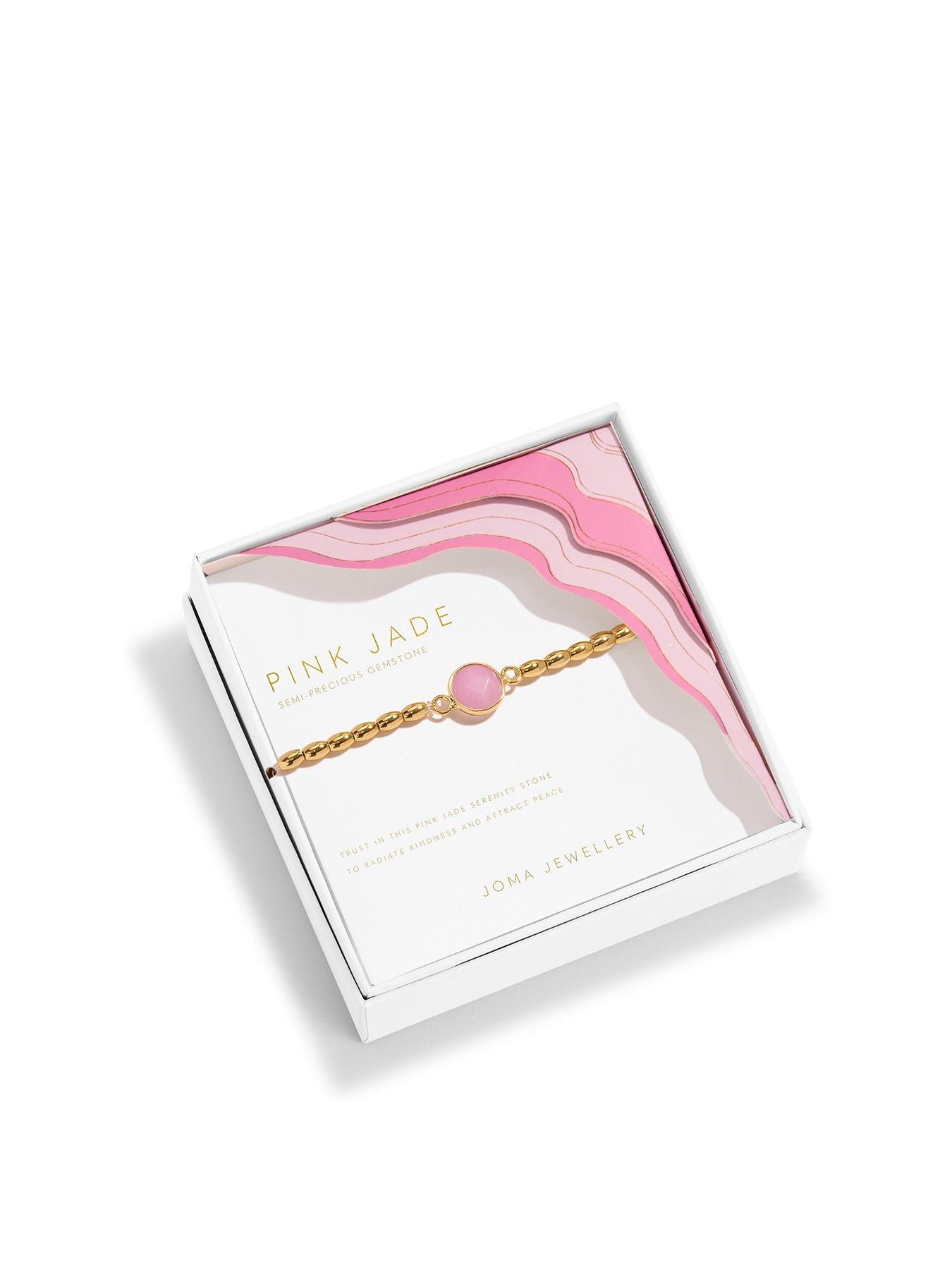 Product photograph of Joma Jewellery Serenity Stones Pink Jade Bracelet from very.co.uk