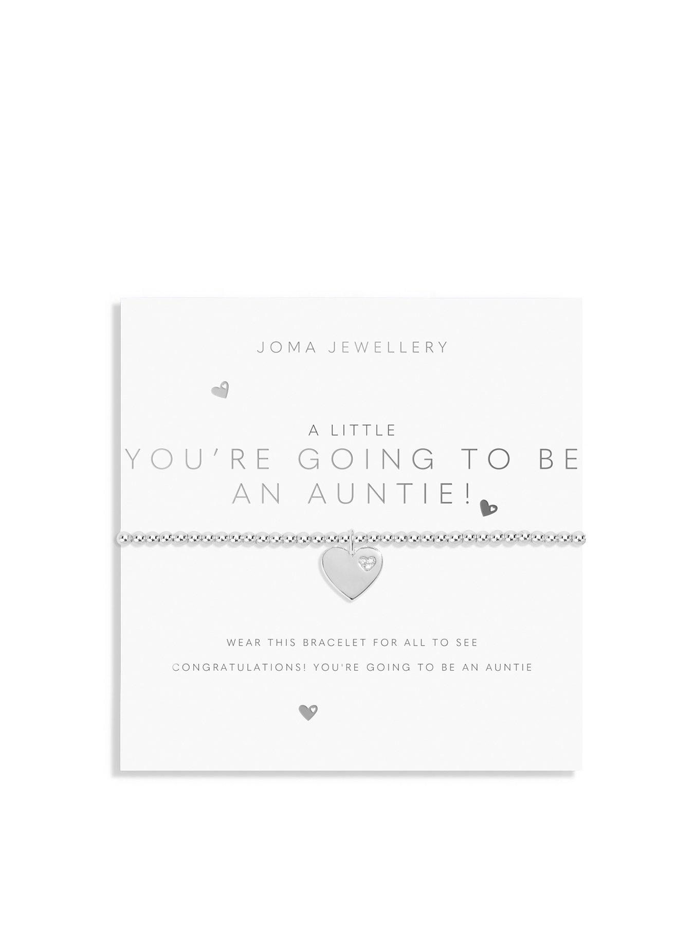 Product photograph of Joma Jewellery A Little Youre Going To Be An Auntie Bracelet from very.co.uk