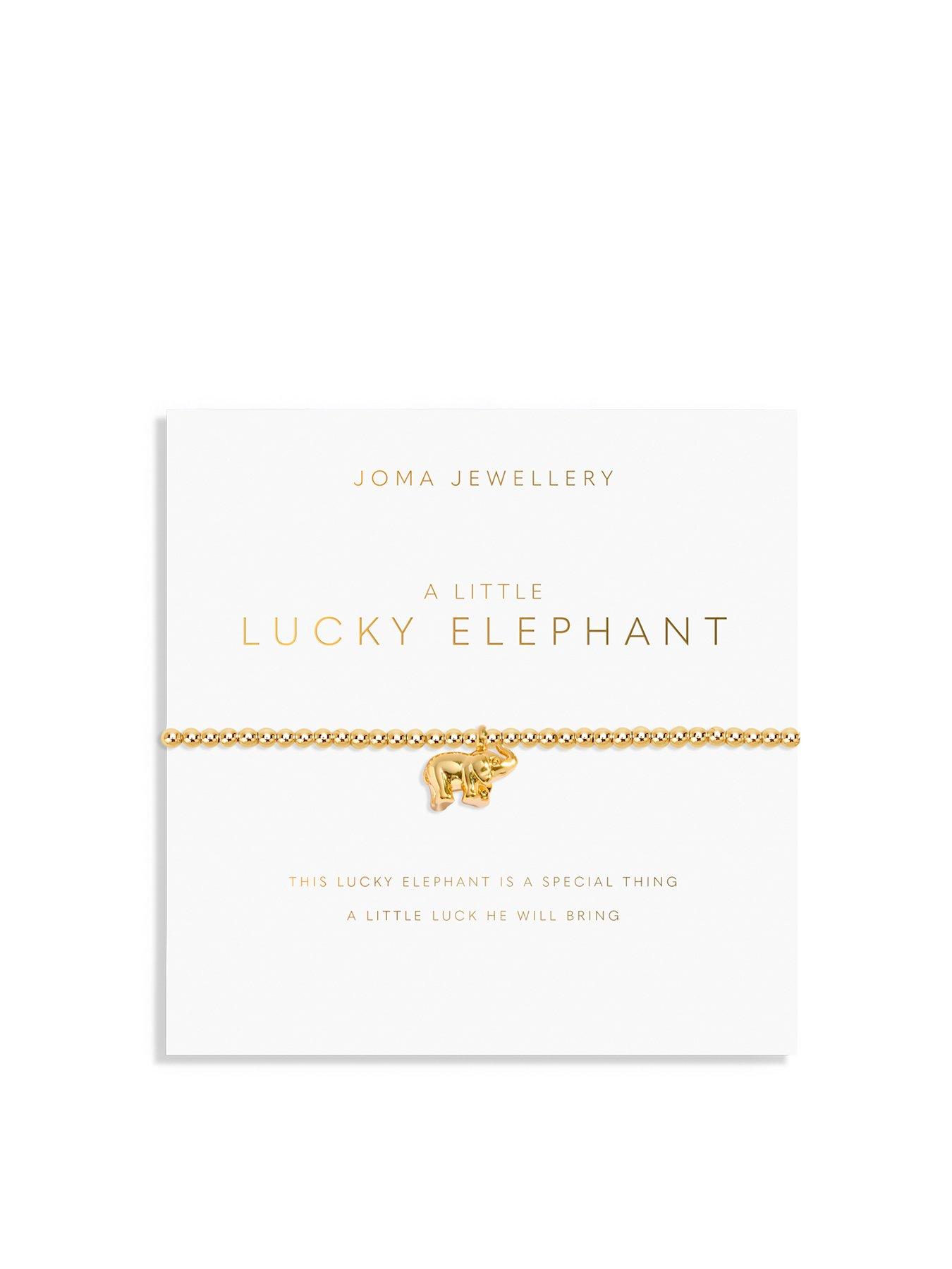 Product photograph of Joma Jewellery A Little Lucky Elephant Bracelet from very.co.uk