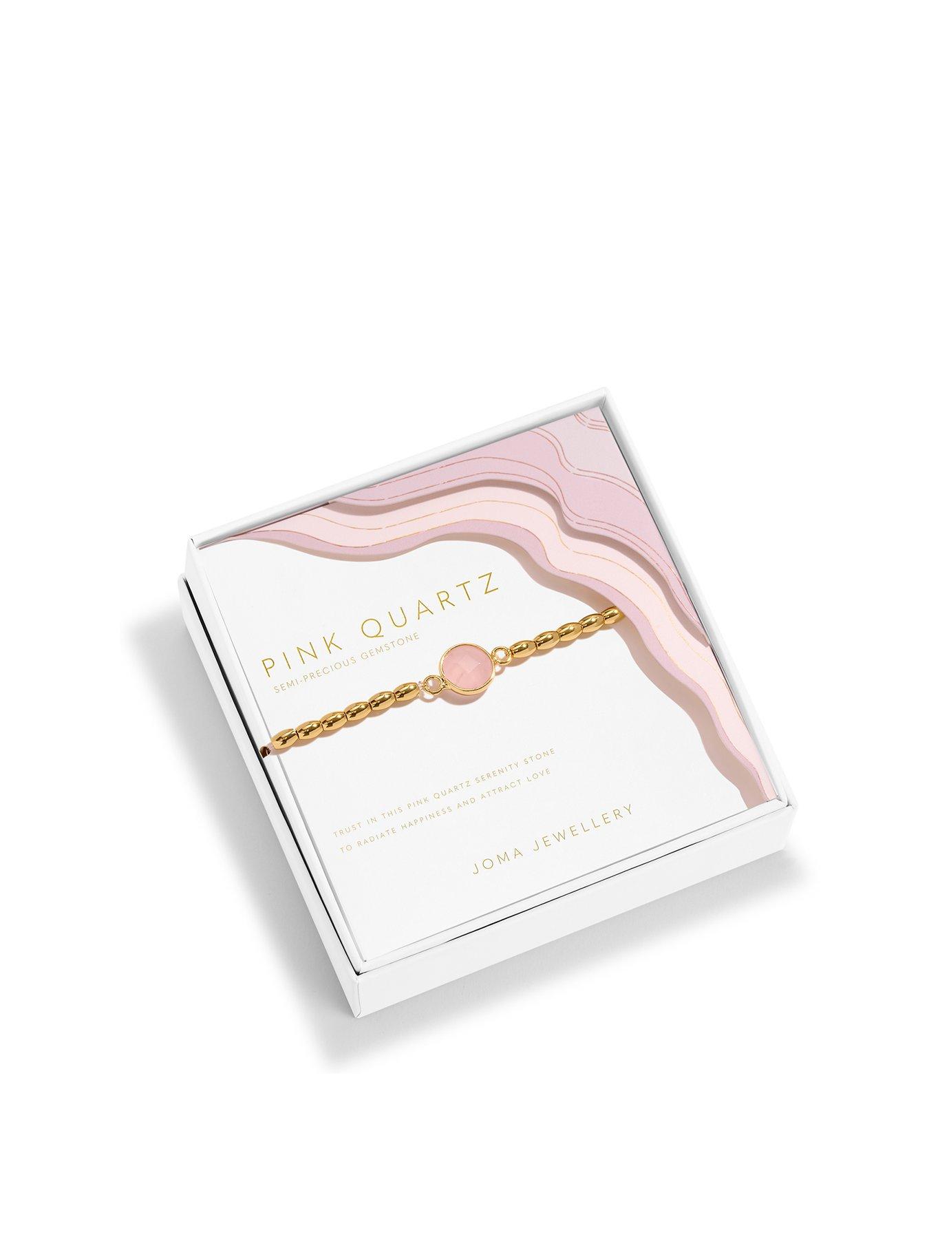 Product photograph of Joma Jewellery Serenity Stones Rose Quartz Bracelet from very.co.uk